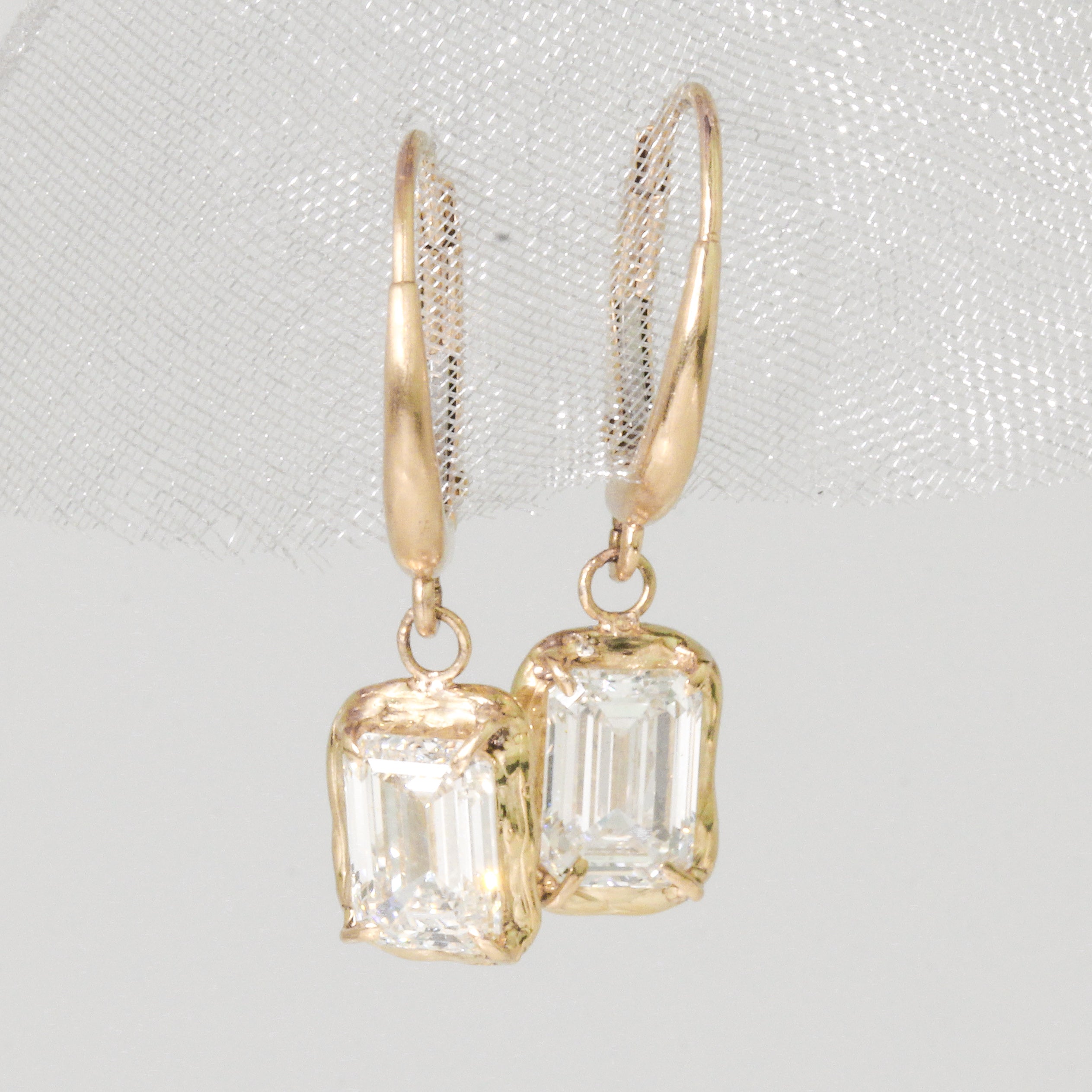 2.00ct Emerald Cut Diamond Earrings-Robin Haley