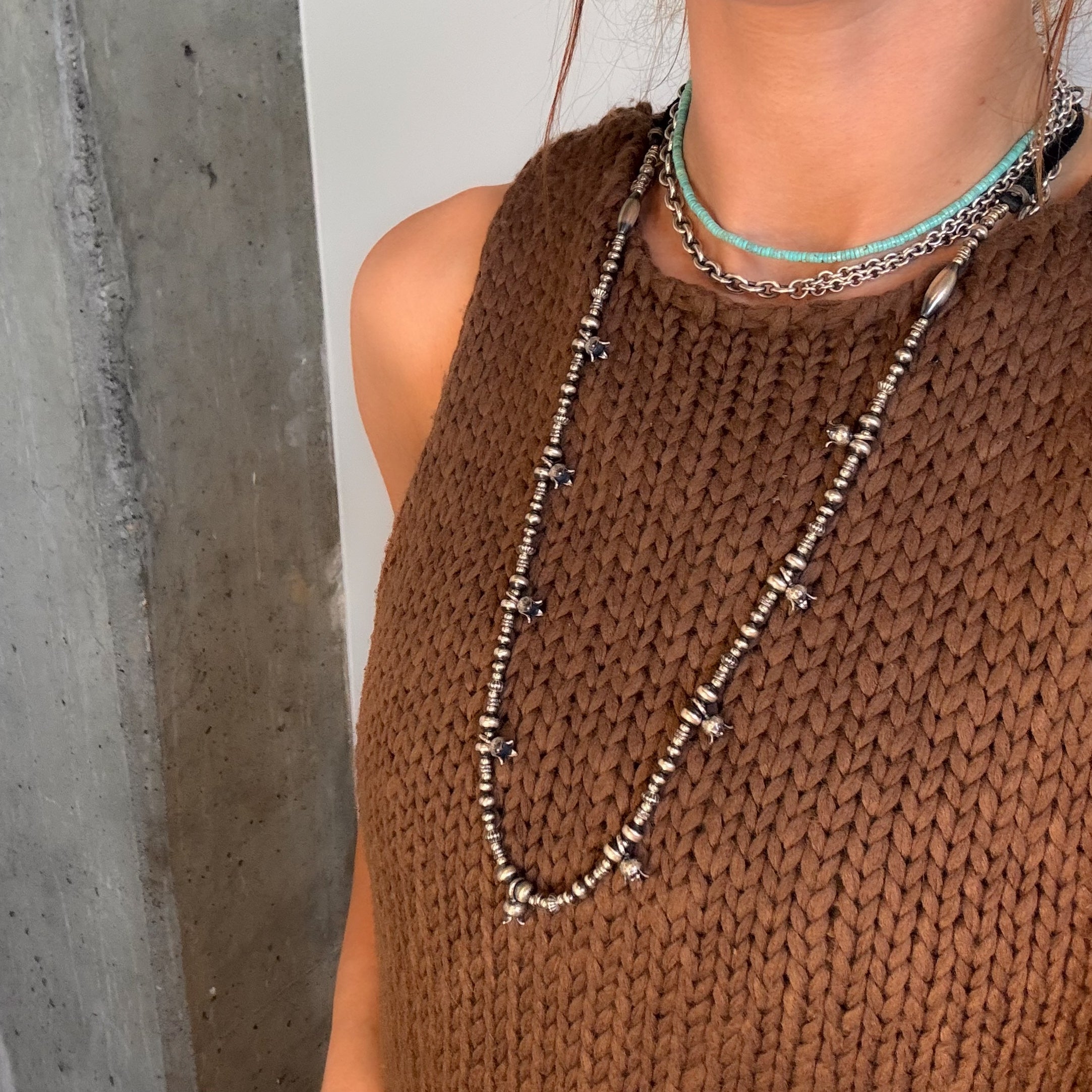 Sierra Mini Squash Blossom Hatband + Necklace