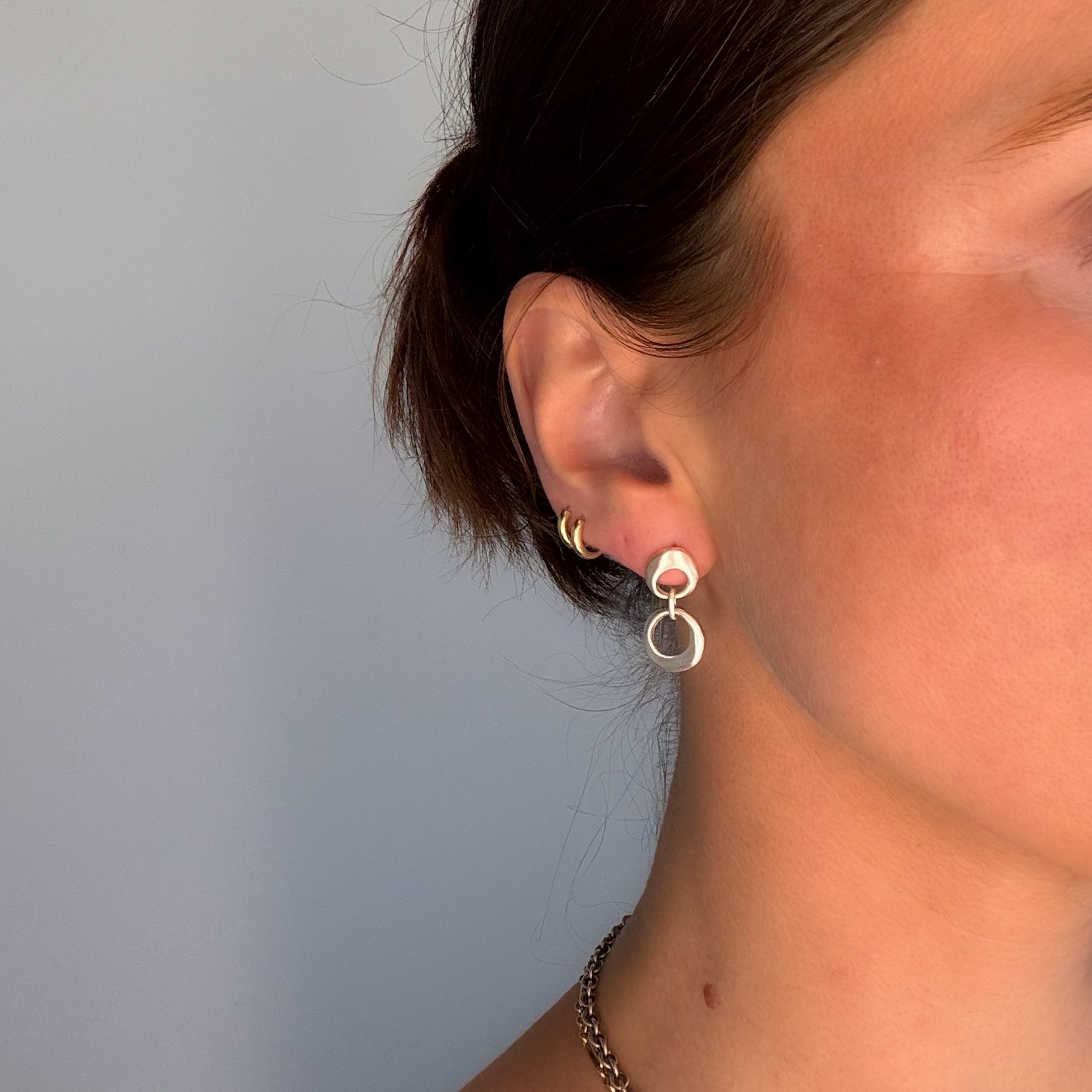 Double Open Circle Earrings