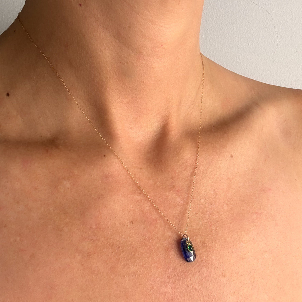 Kyanite + Emerald Necklace