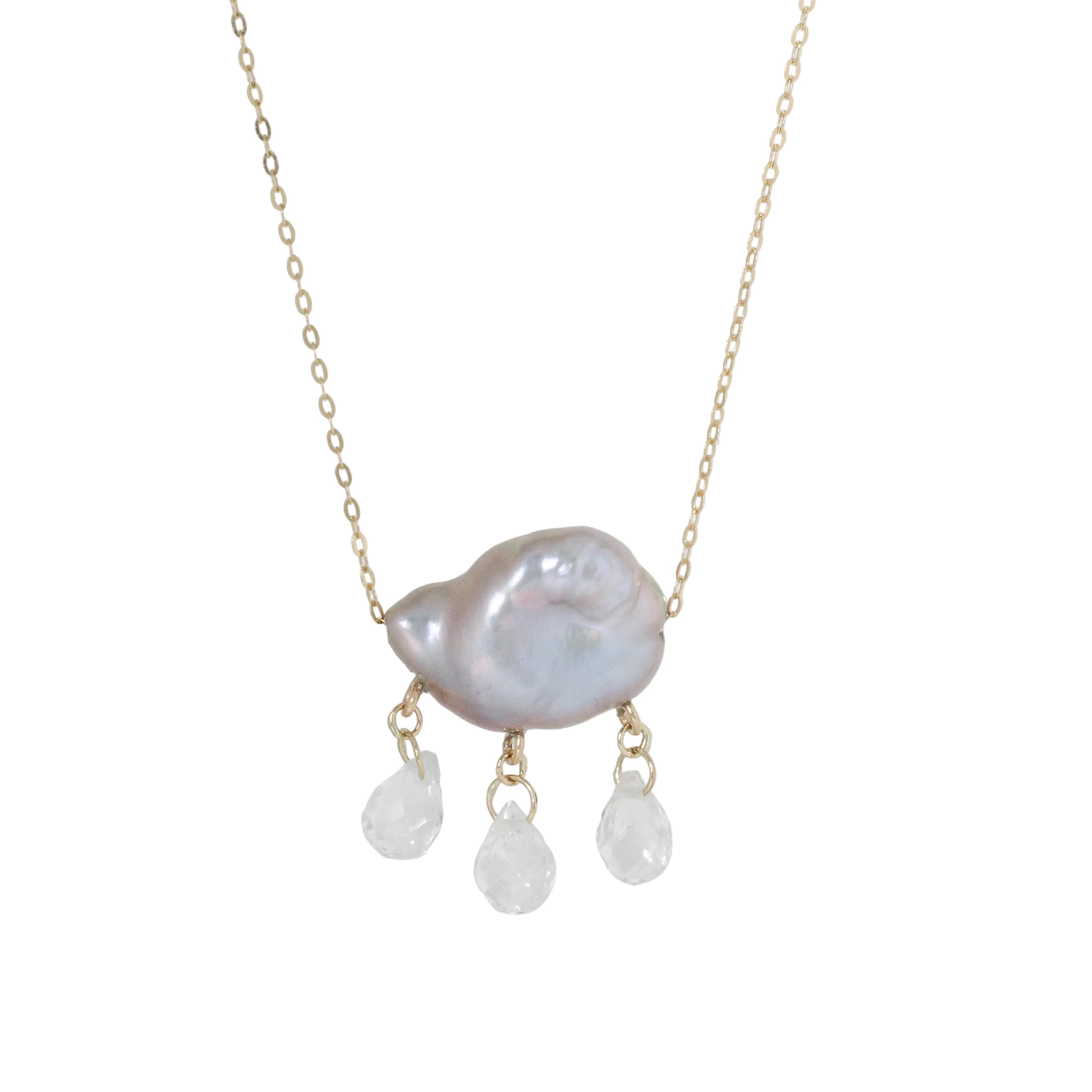 Rainy Day Grey Pearl Necklace