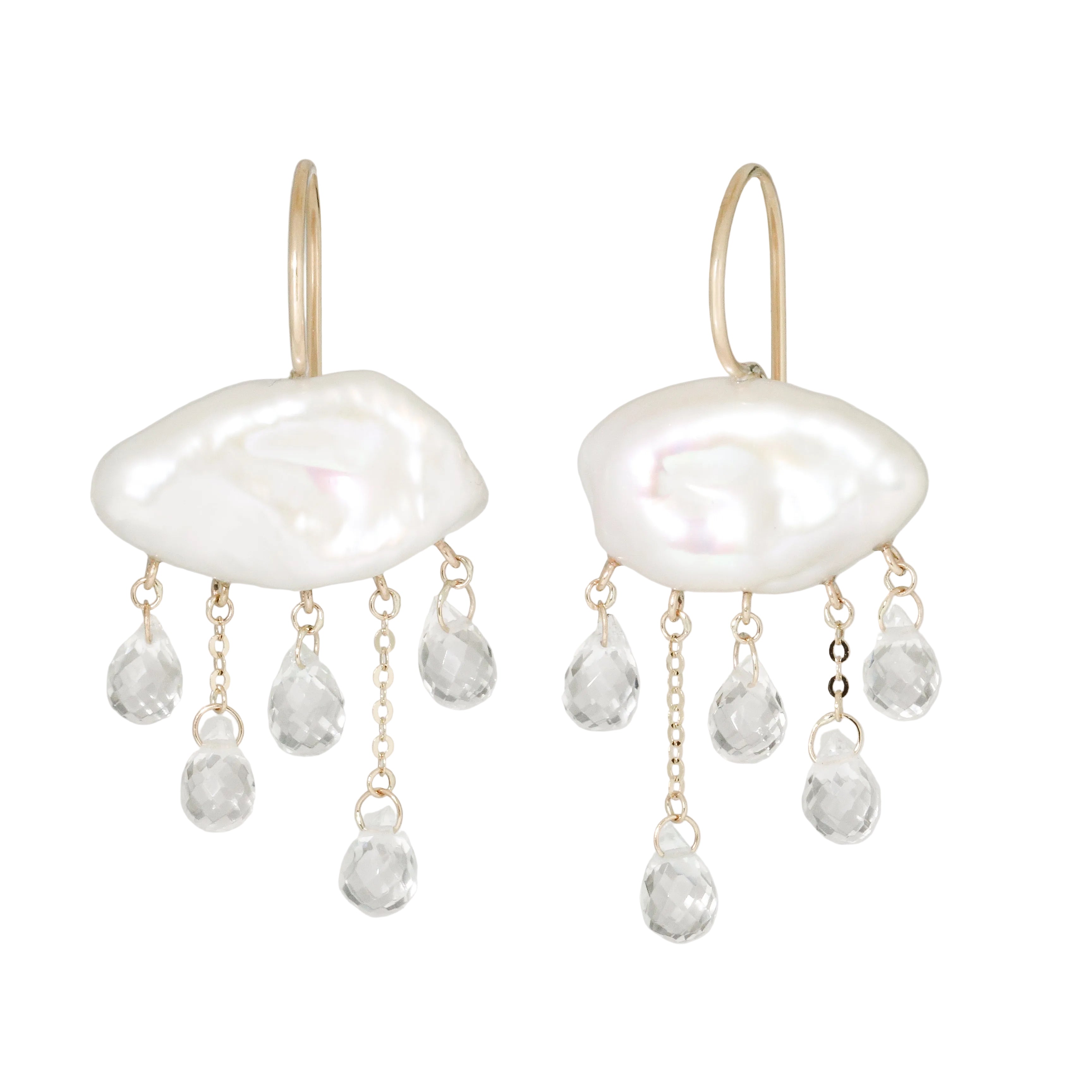 White Pearl Monsoon Earrings