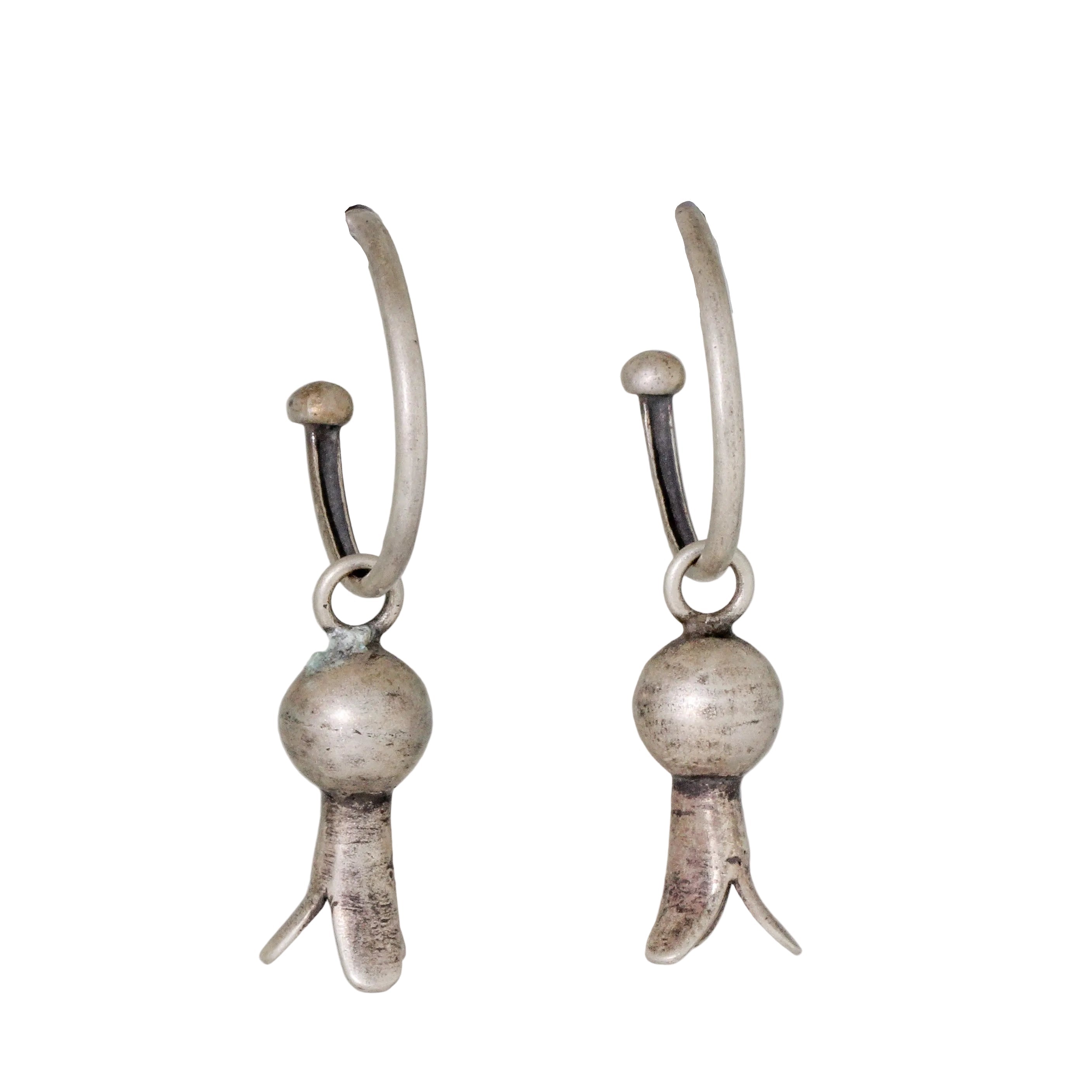 Squash Blossom Hoop Earrings