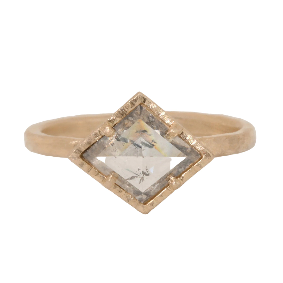 1.06ct Grey Diamond Shield Ring