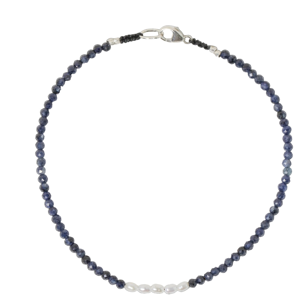 Blue Sapphire + Pearl Bracelet