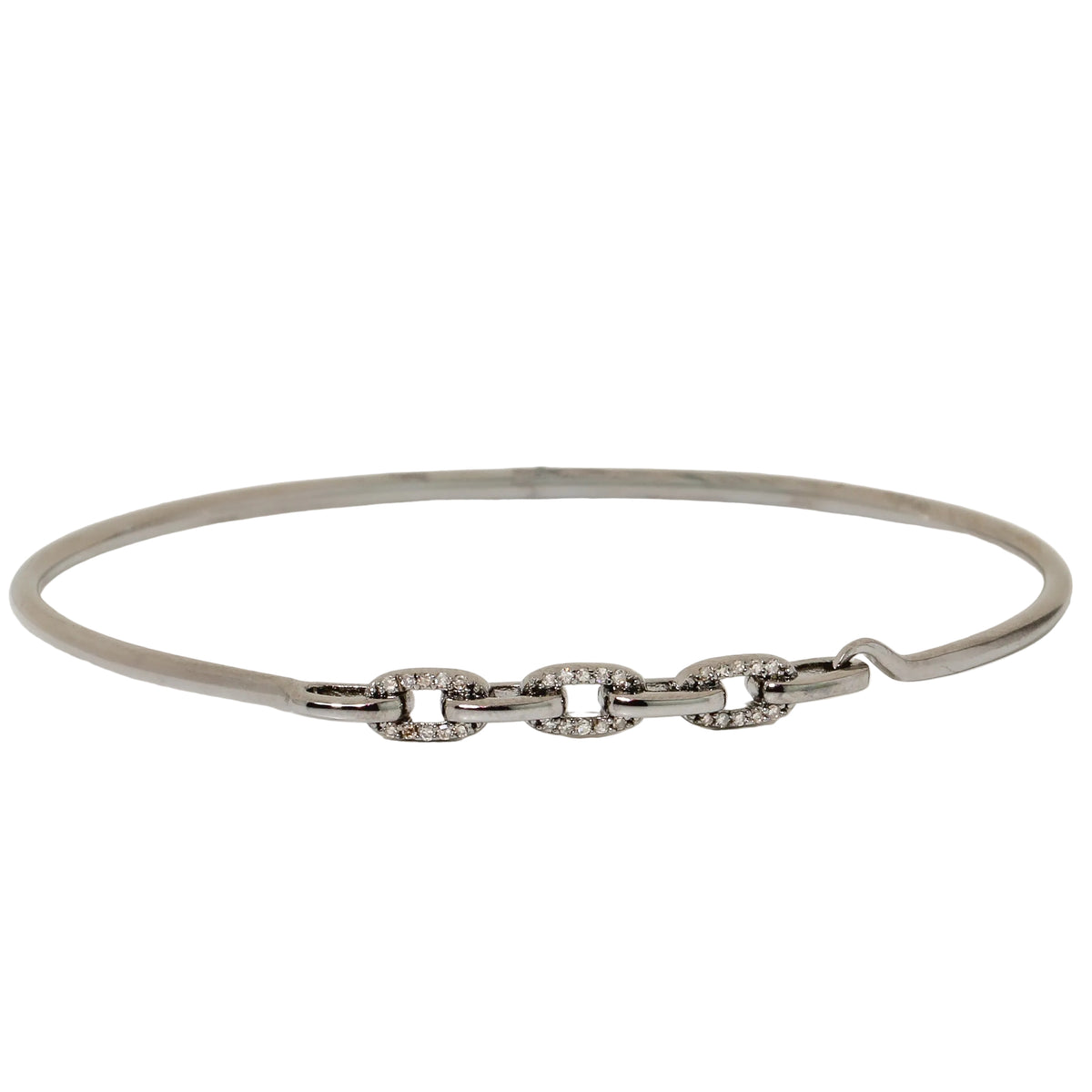 Diamond Chain Link Bangle Bracelet