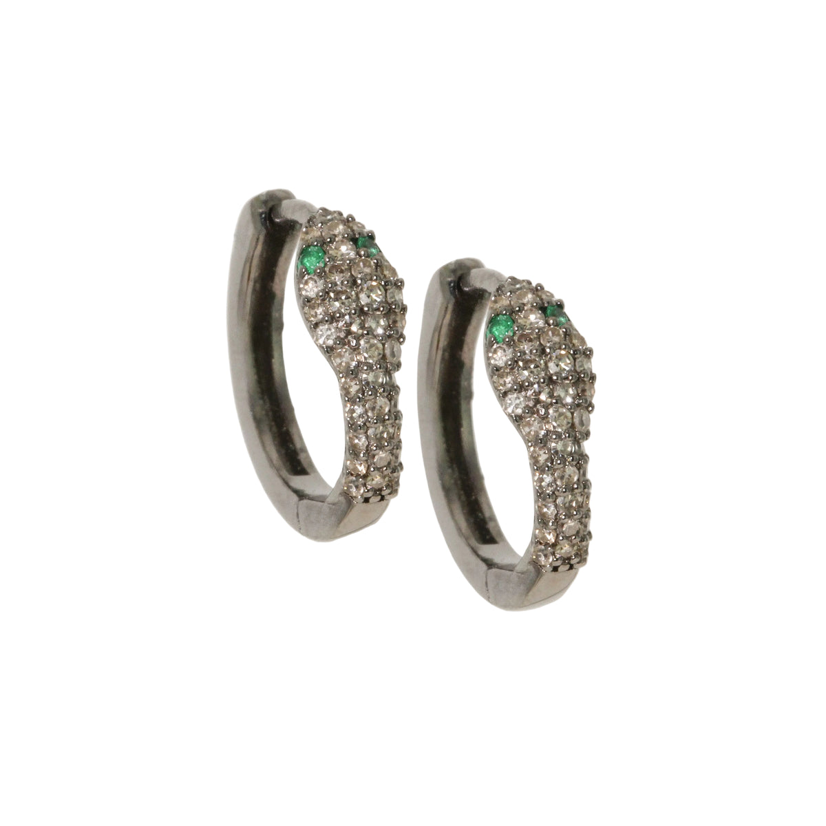 Snake Head Huggie Hoop Earrings
