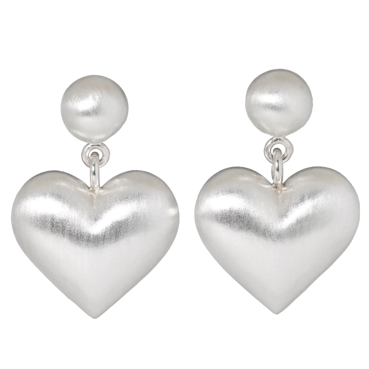 Large Puffed Heart Earrings