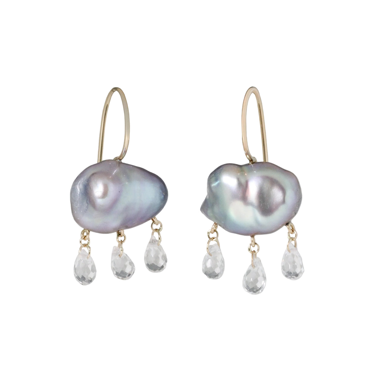 Rainy September Day Pearl Earrings