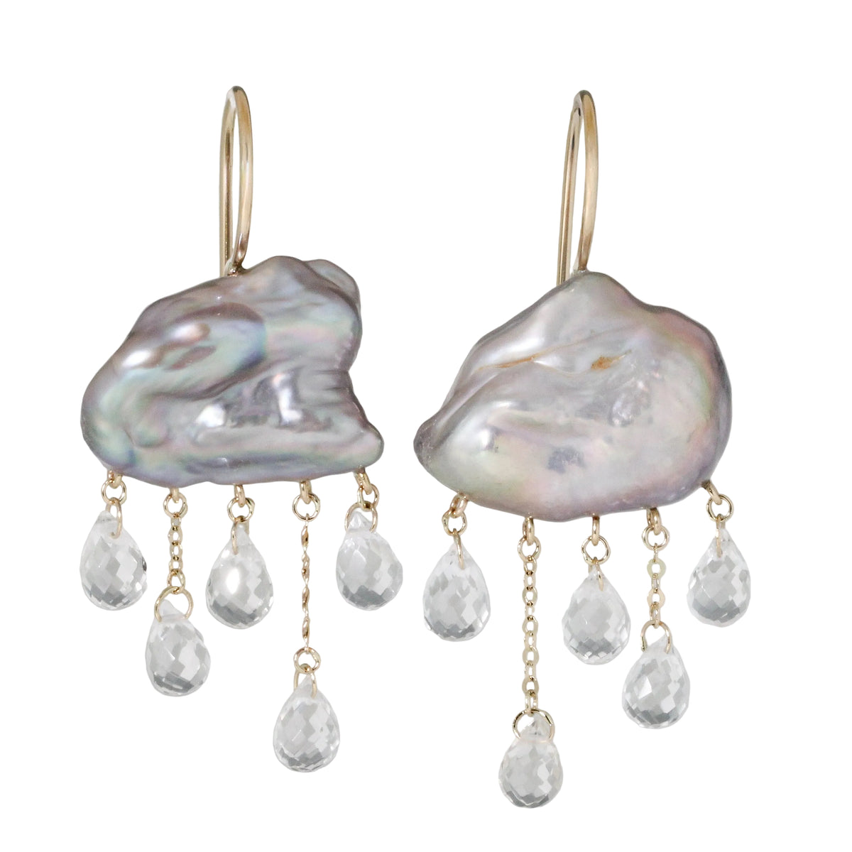 Grey Pearl Monsoon Earrings
