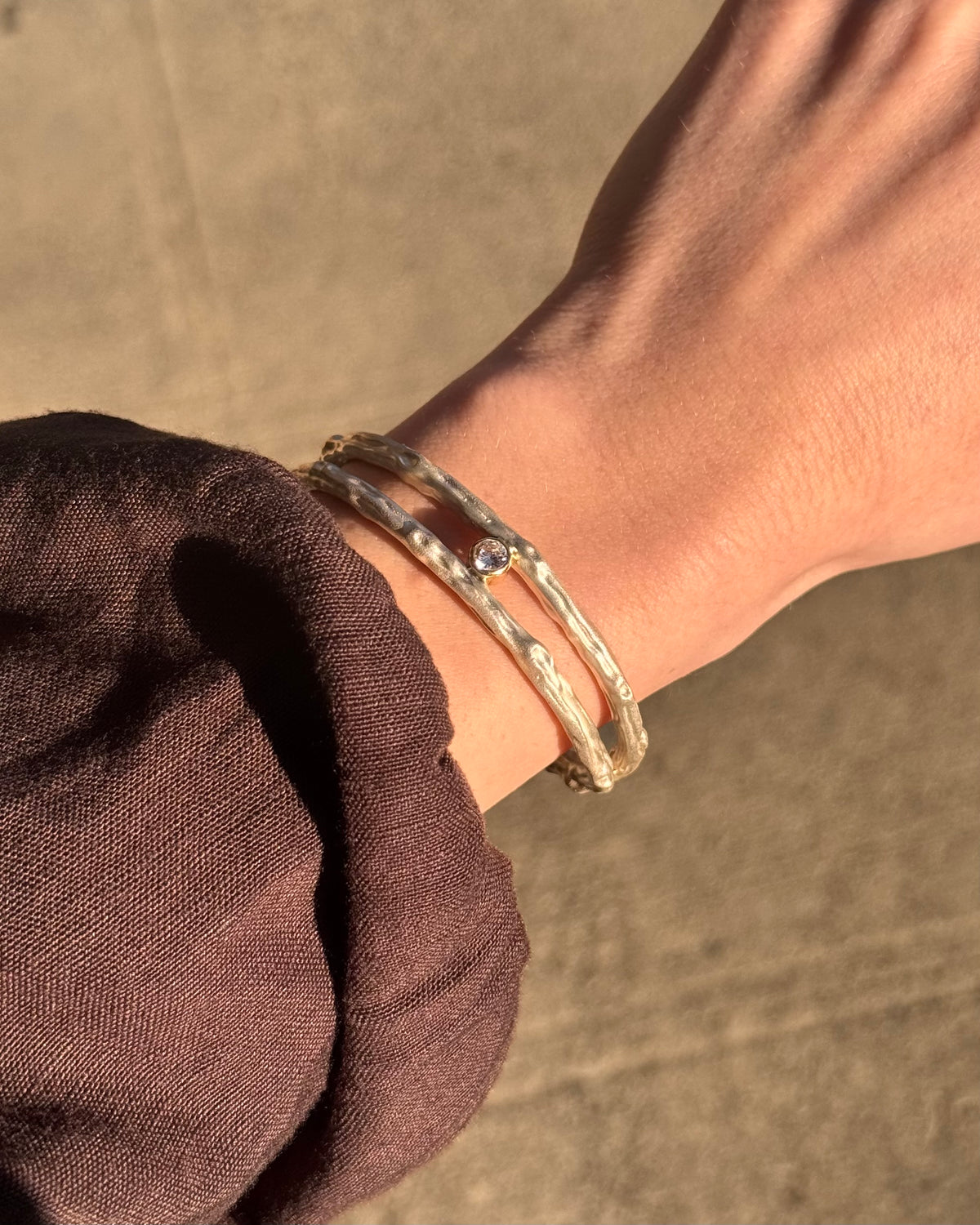 Driftwood .50ct Diamond Double Cuff Bracelet
