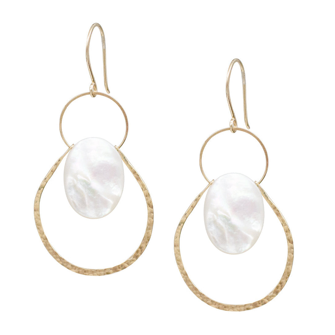 Cali Mother of Pearl Earrings-Lulu Designs