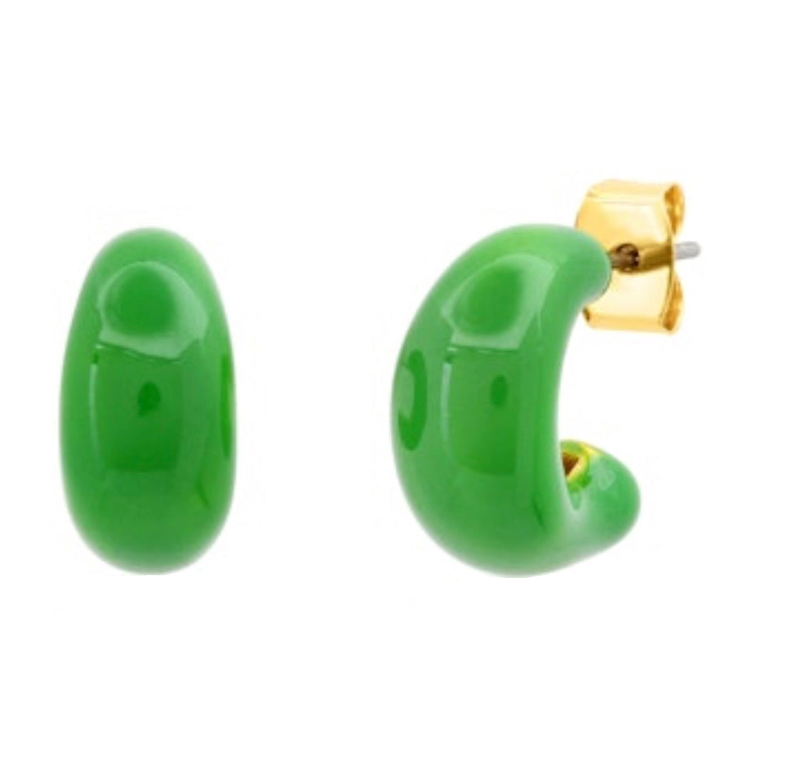 Chunky Enamel Hoops-TAI