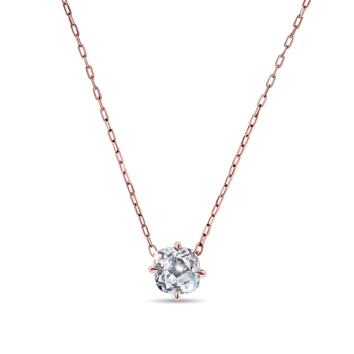 Cushion Diamond Pendant Necklace-Unbridaled Collective