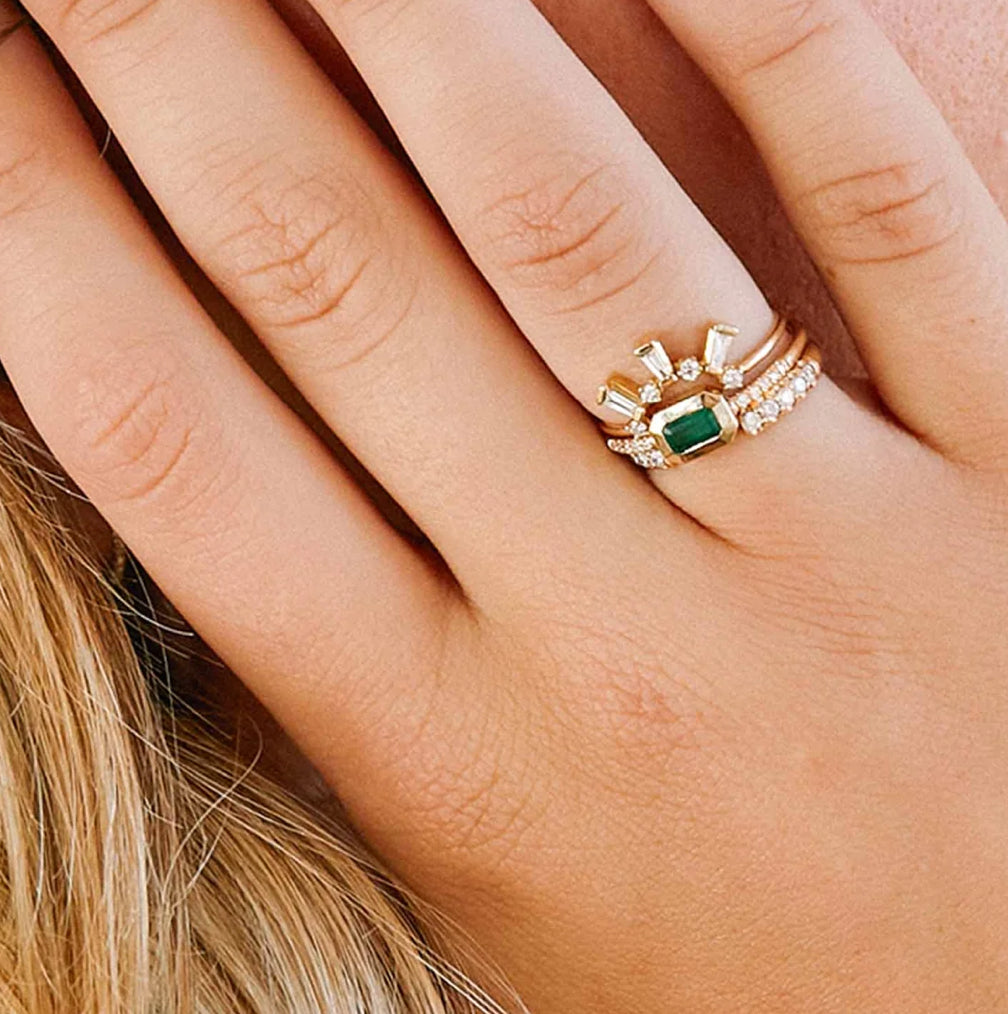 Emerald Cut Emerald Ring-Zoë Chicco