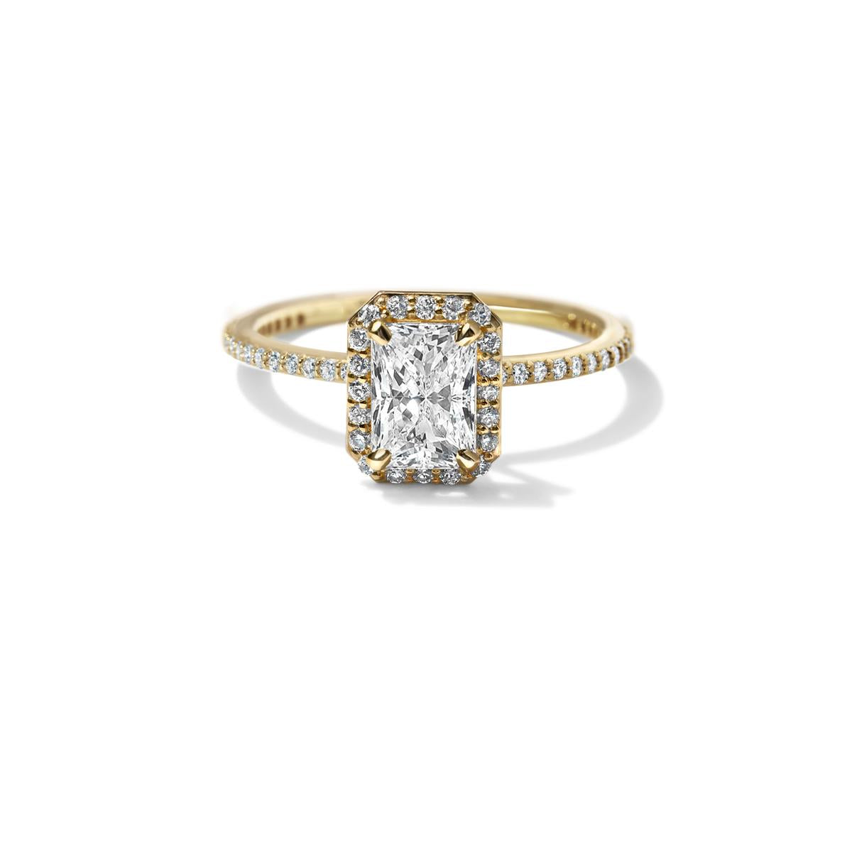 Halo Pave Engagement Ring-Unbridaled Collective