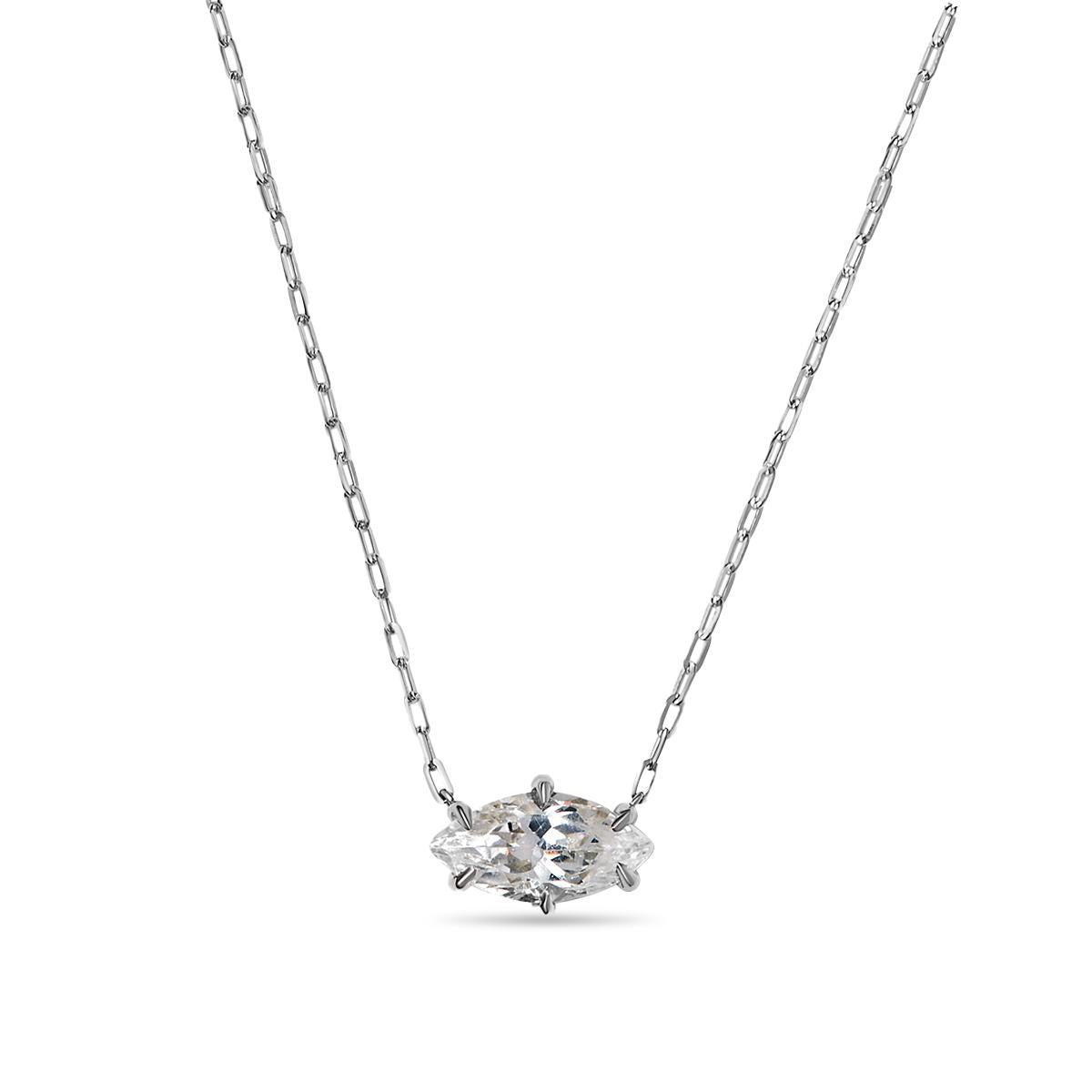 Marquise Diamond Pendant Necklace-Unbridaled Collective