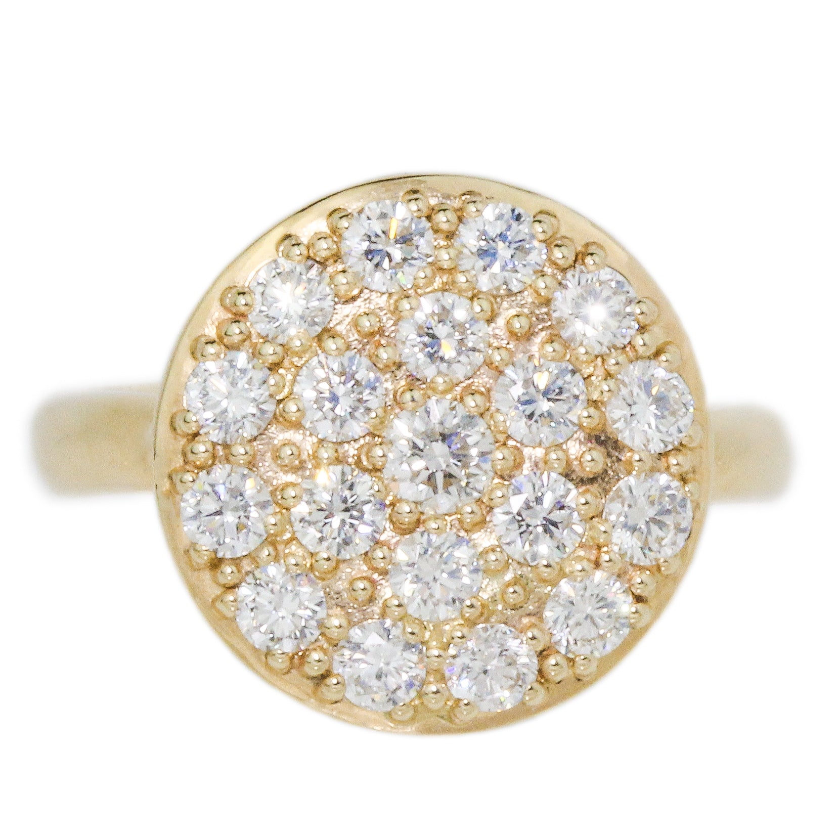 Round 1.00ct Pave Diamond Cluster Ring-Jamie Joseph