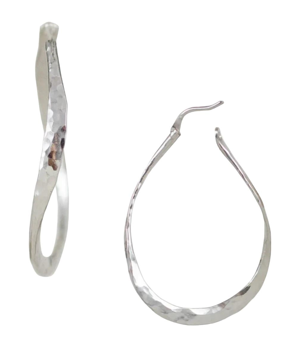 Small Silver Rapture Hoops-Lulu Designs