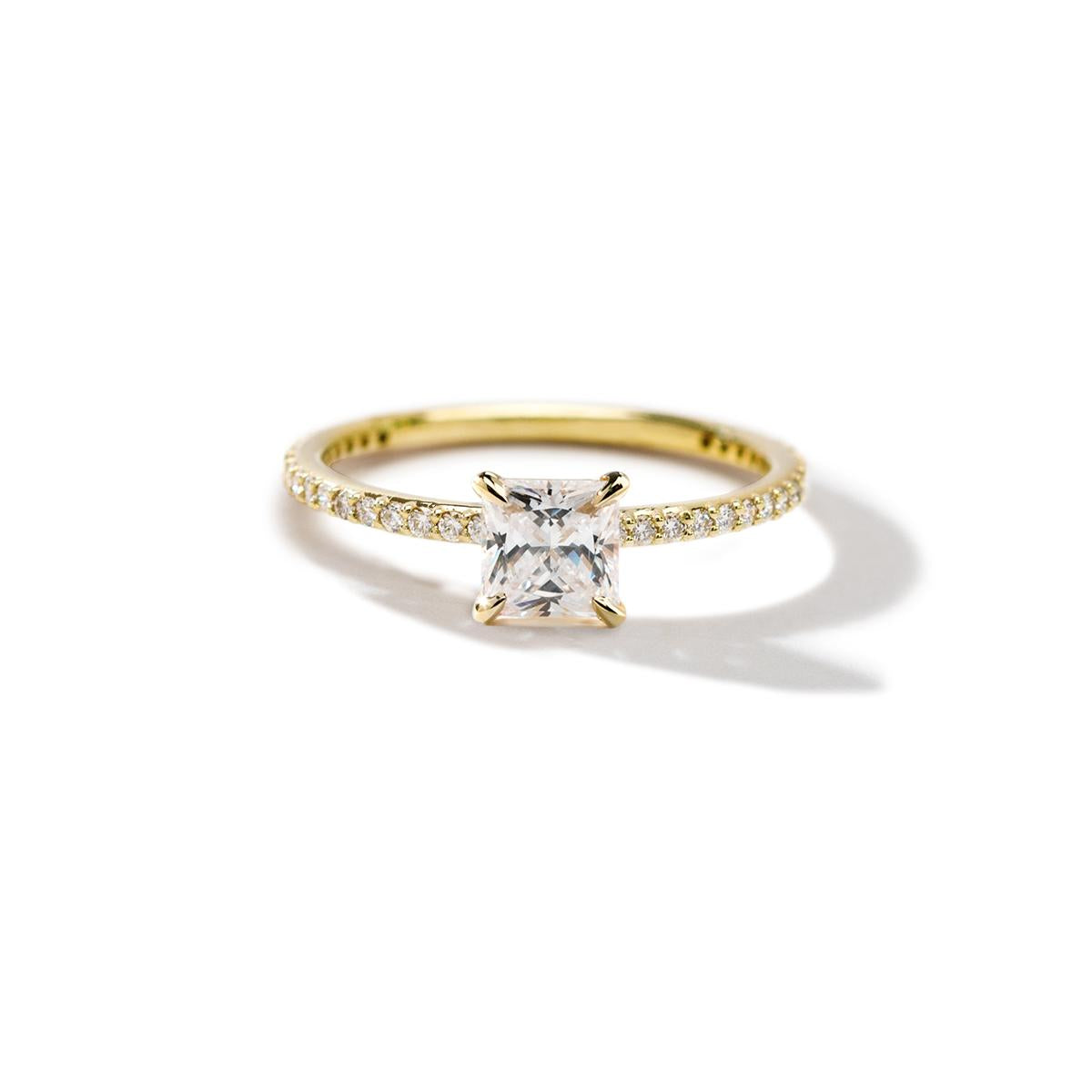 Solitaire Pave Engagement Ring-Unbridaled Collective