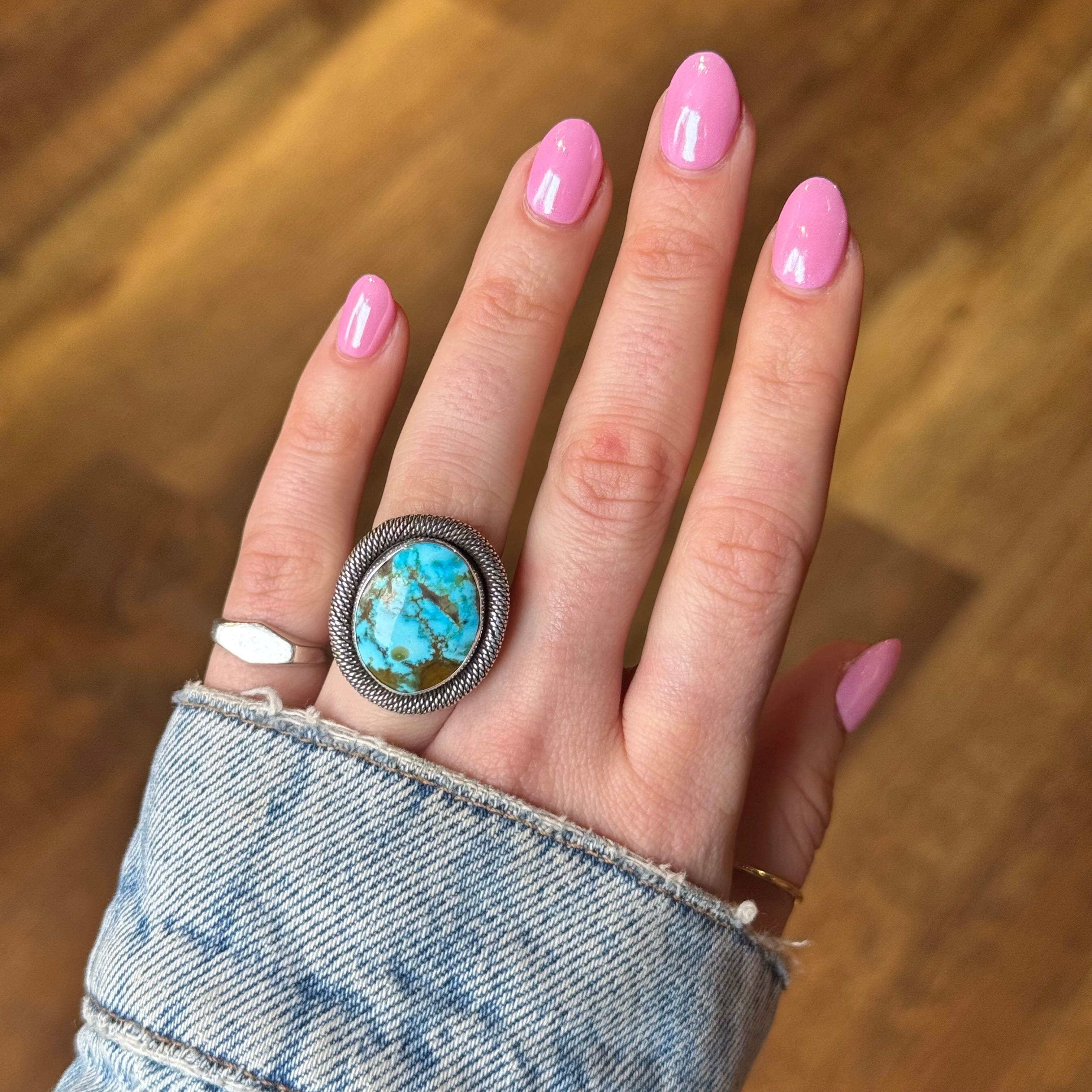 Turquoise Ring by Raymond Coriz-Southwest