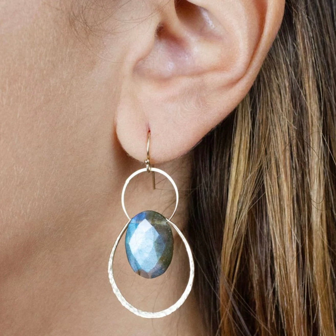Cali Labradorite Earrings-Lulu Designs