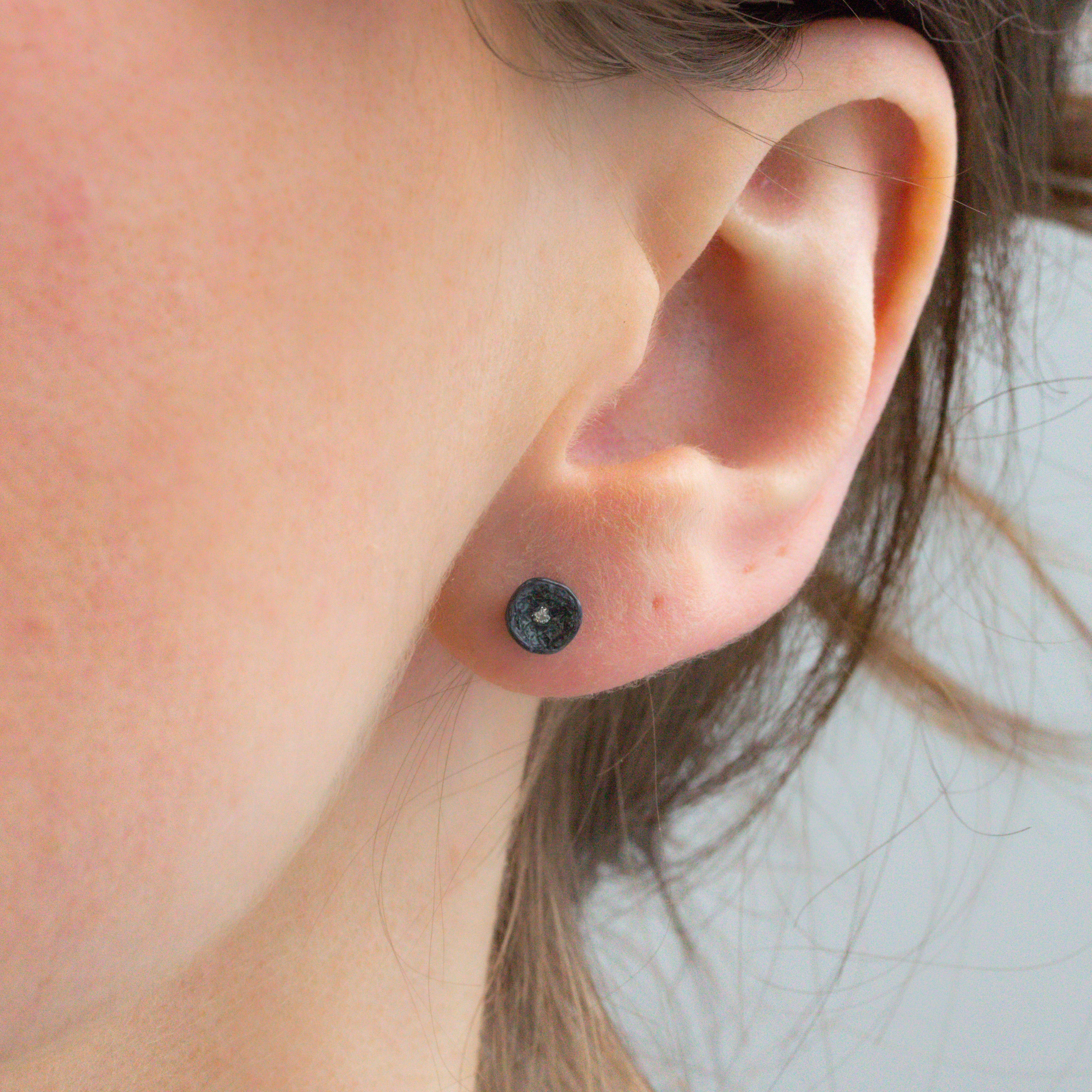 Mini Lava Shell Post Earrings-Branch