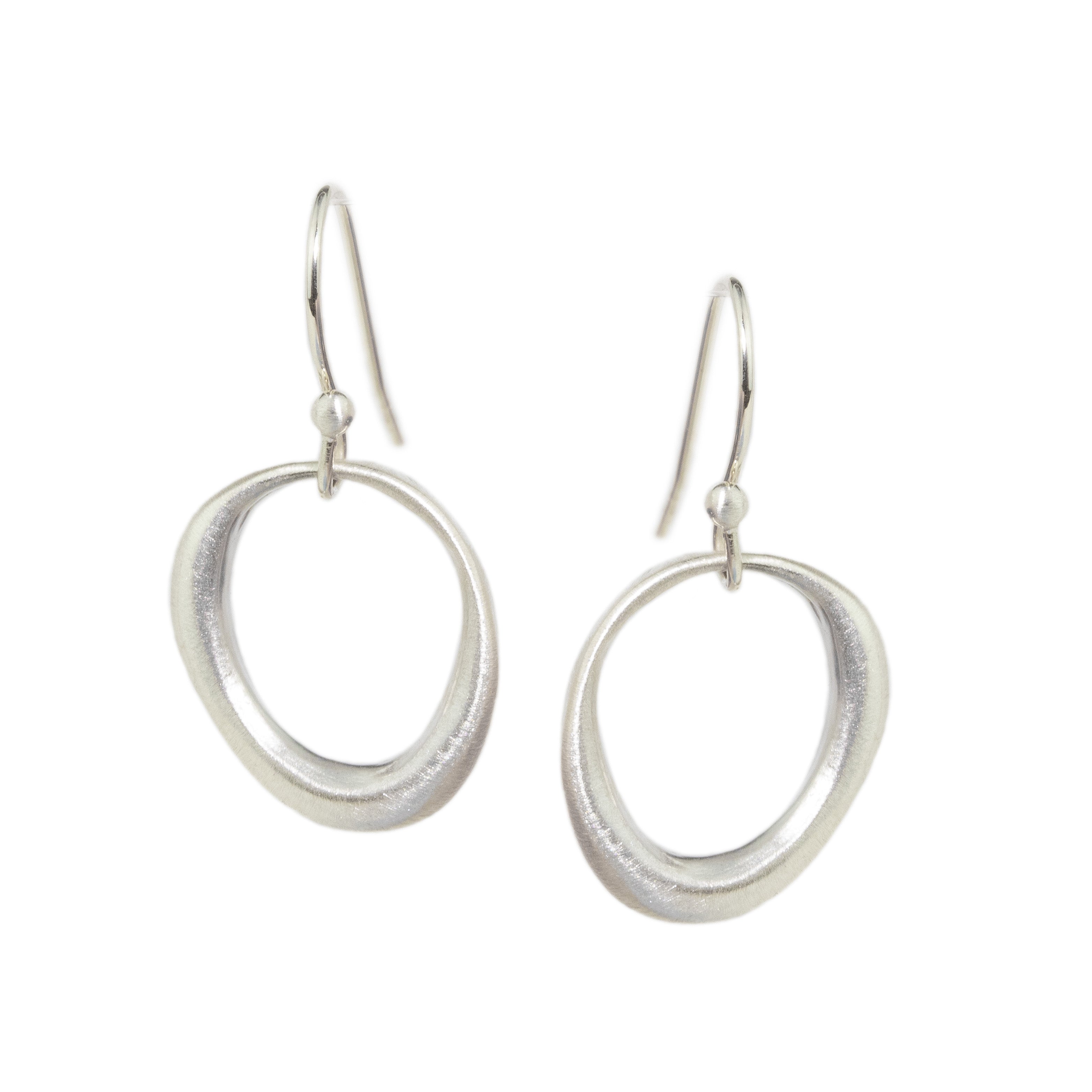 Small Organic Circle Earrings-Philippa Roberts