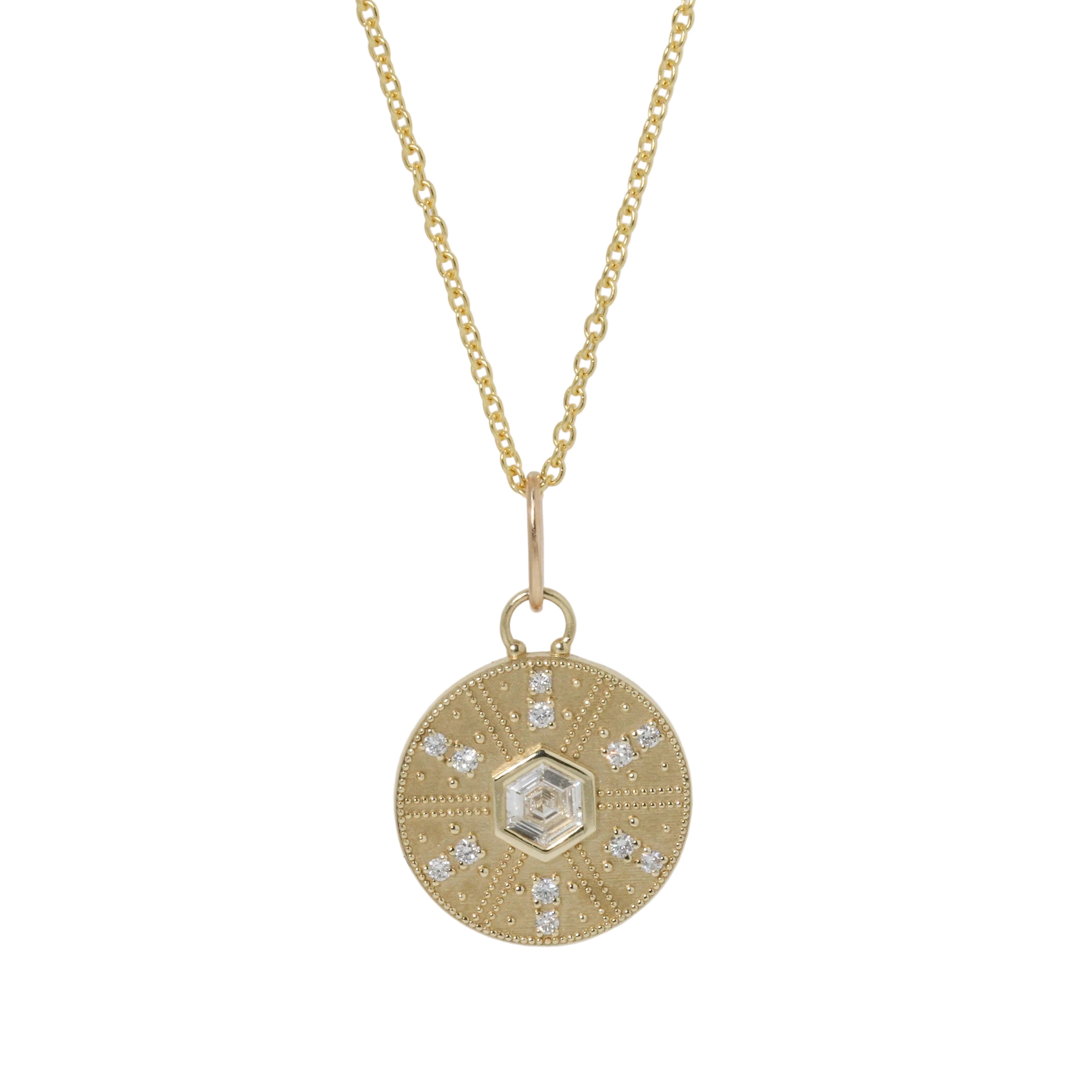 10k Luxe Raya Hex Diamond Necklace-Lulu Designs