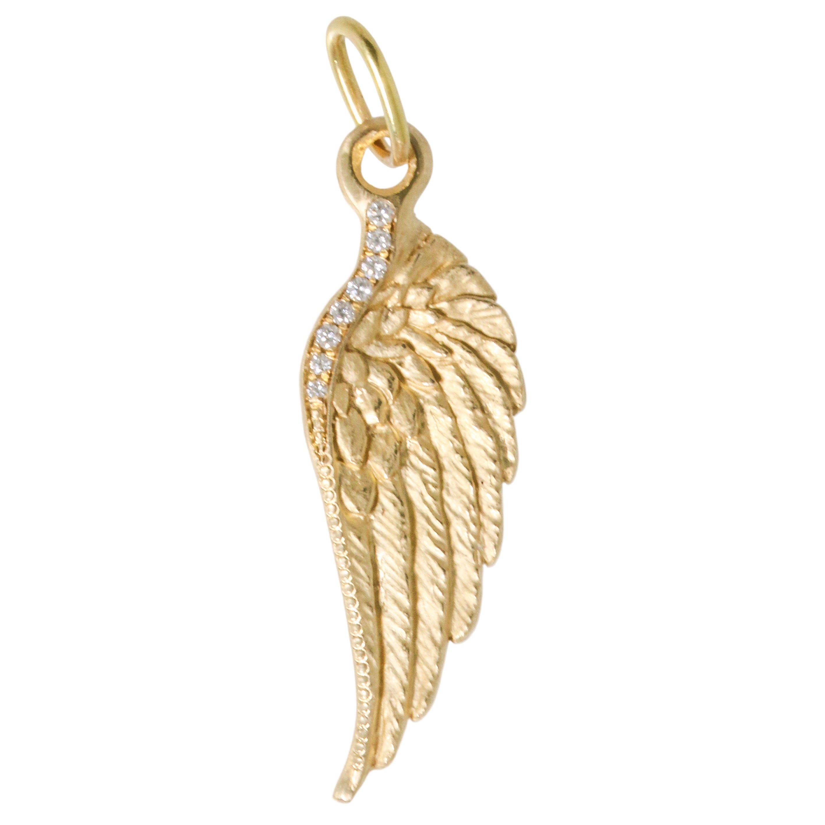 14K Feathered Wing Charm-Erica Molinari