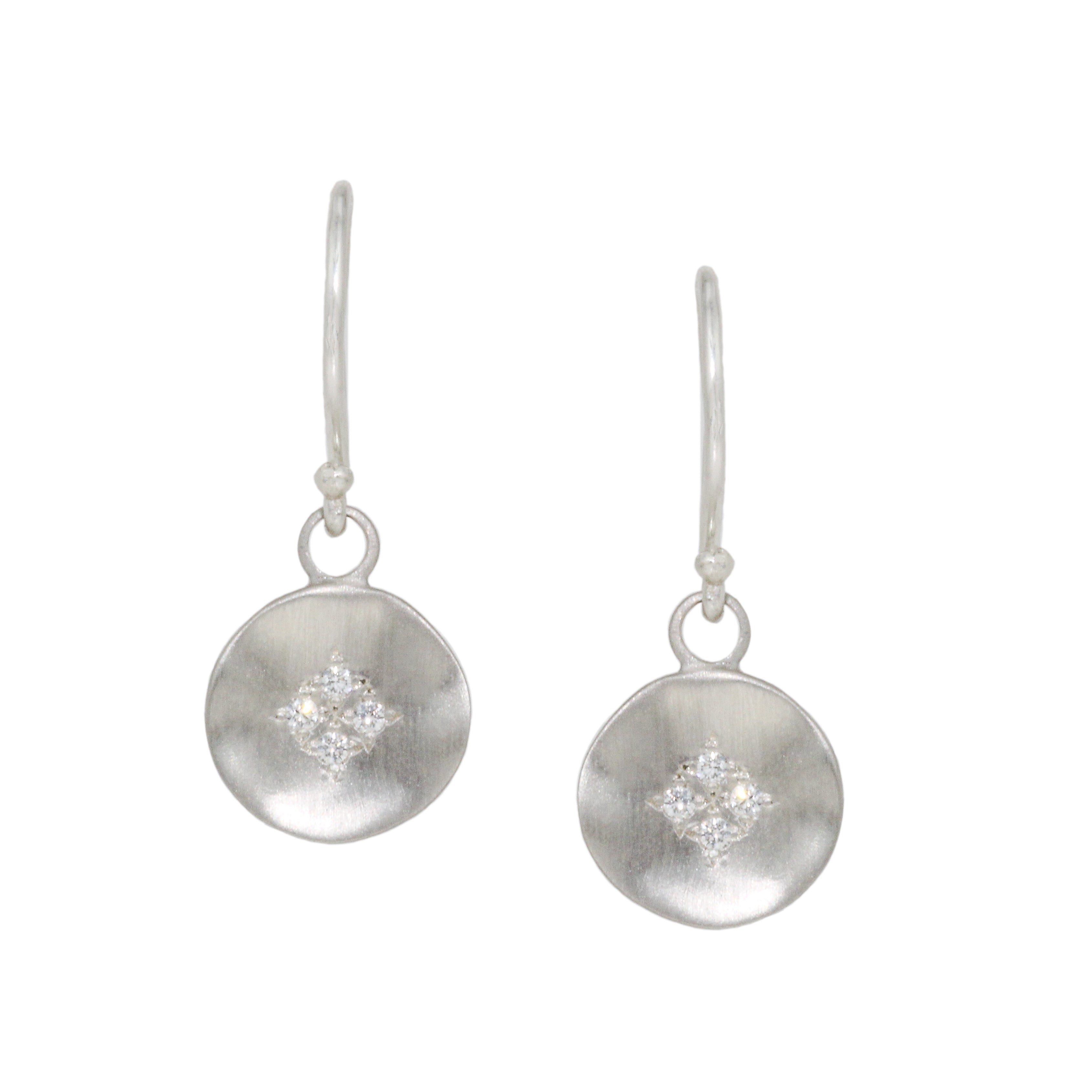 4-Point Wave Diamond Earrings-Adel Chefridi