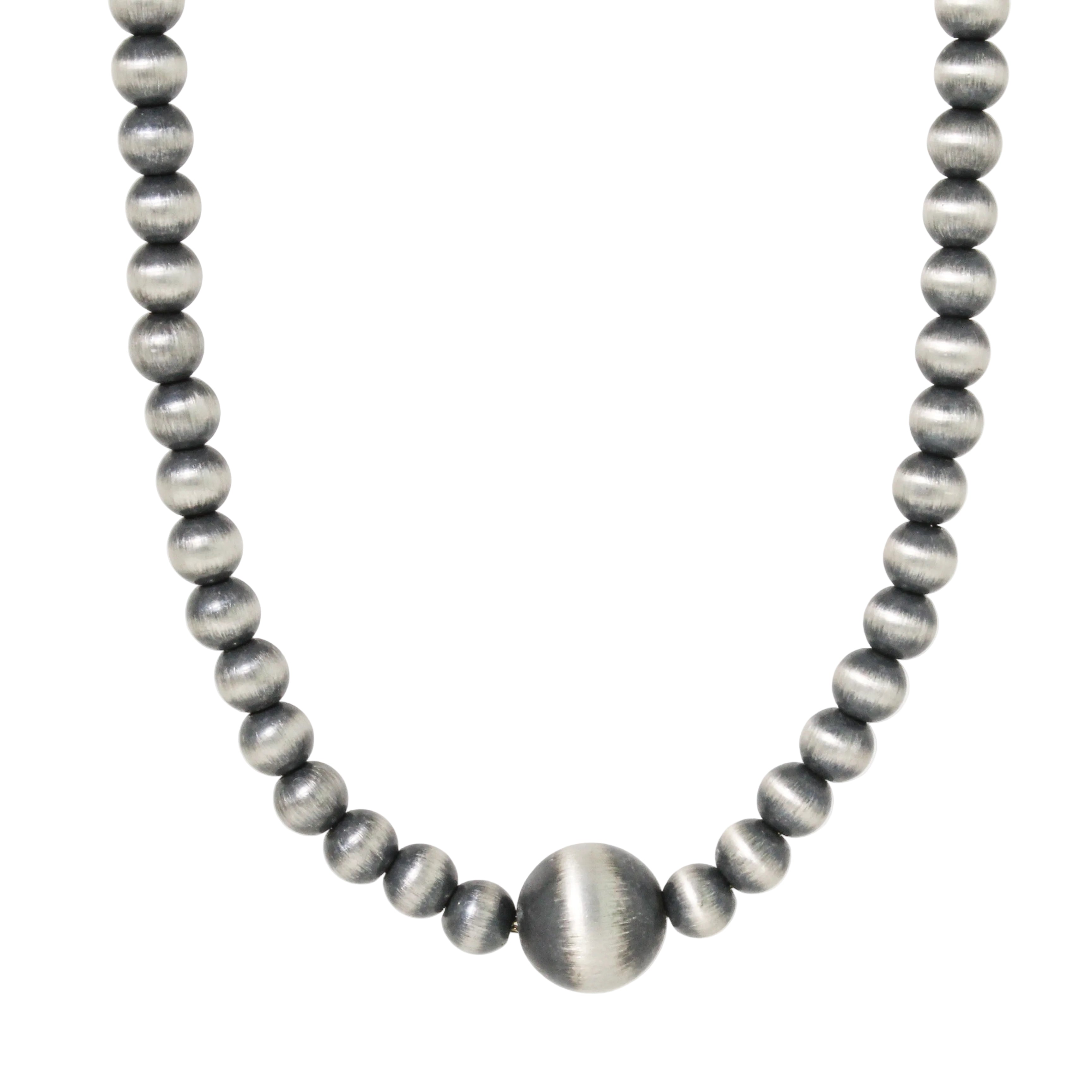 6mm Navajo Pearl Necklace with 12mm Pearl-Southwest