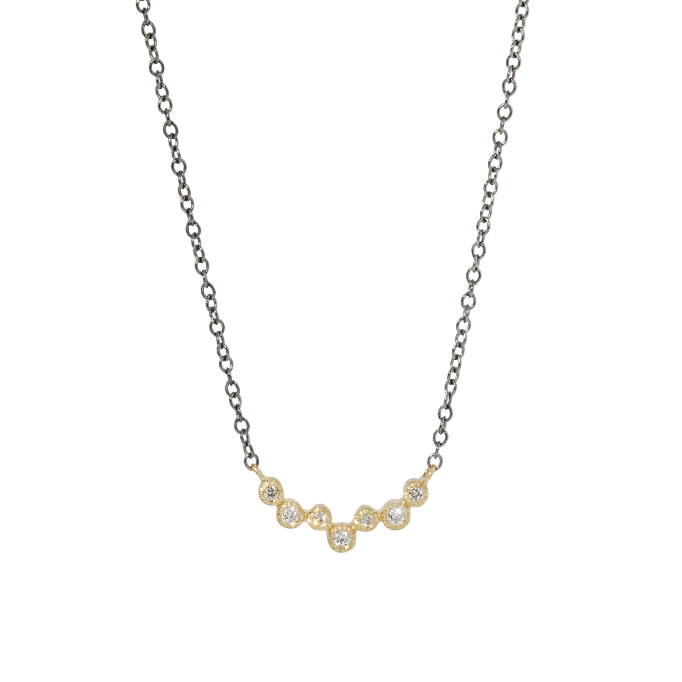 7 Bezel Curve Necklace-Yasuko Azuma
