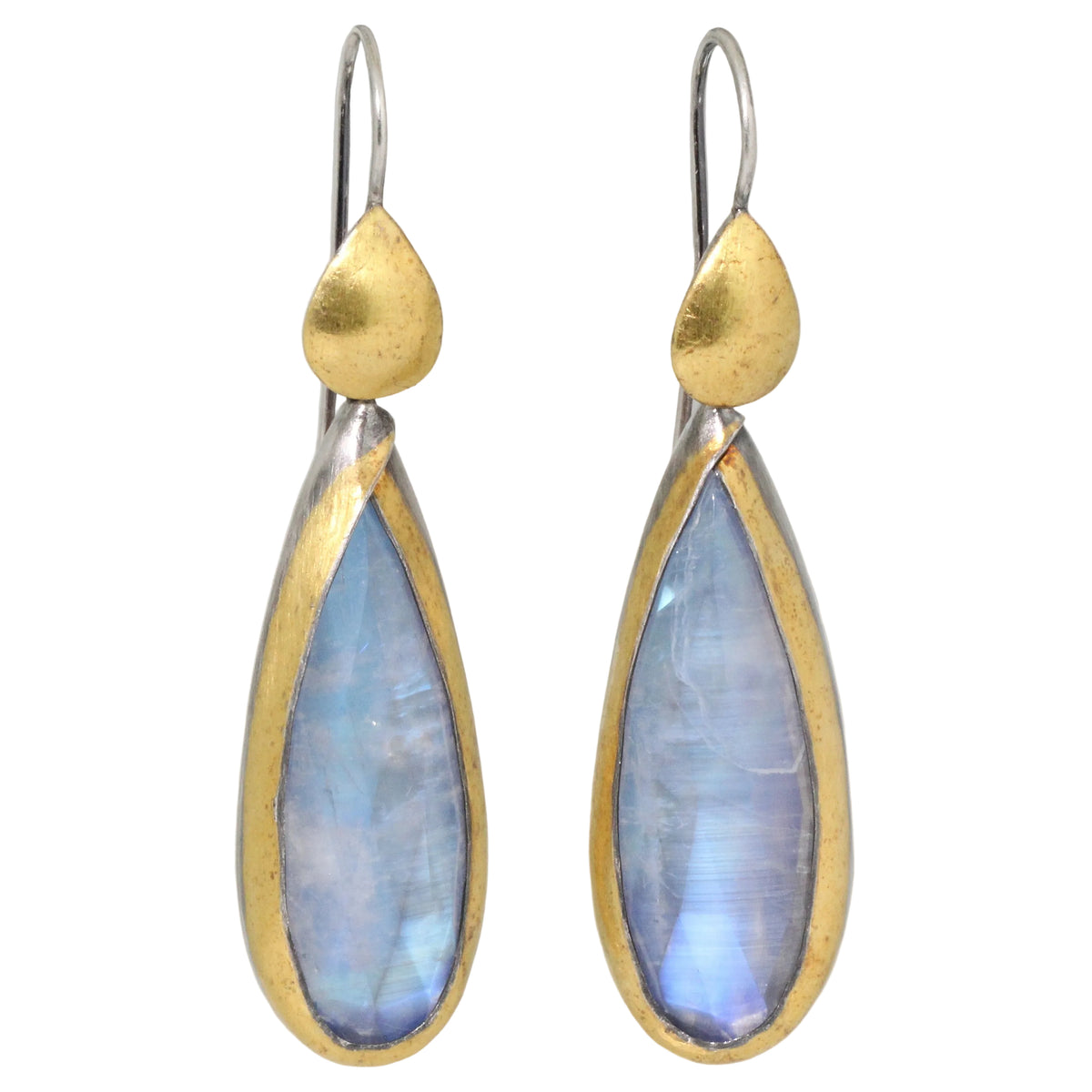 Moonstone Double Teardrop Earrings