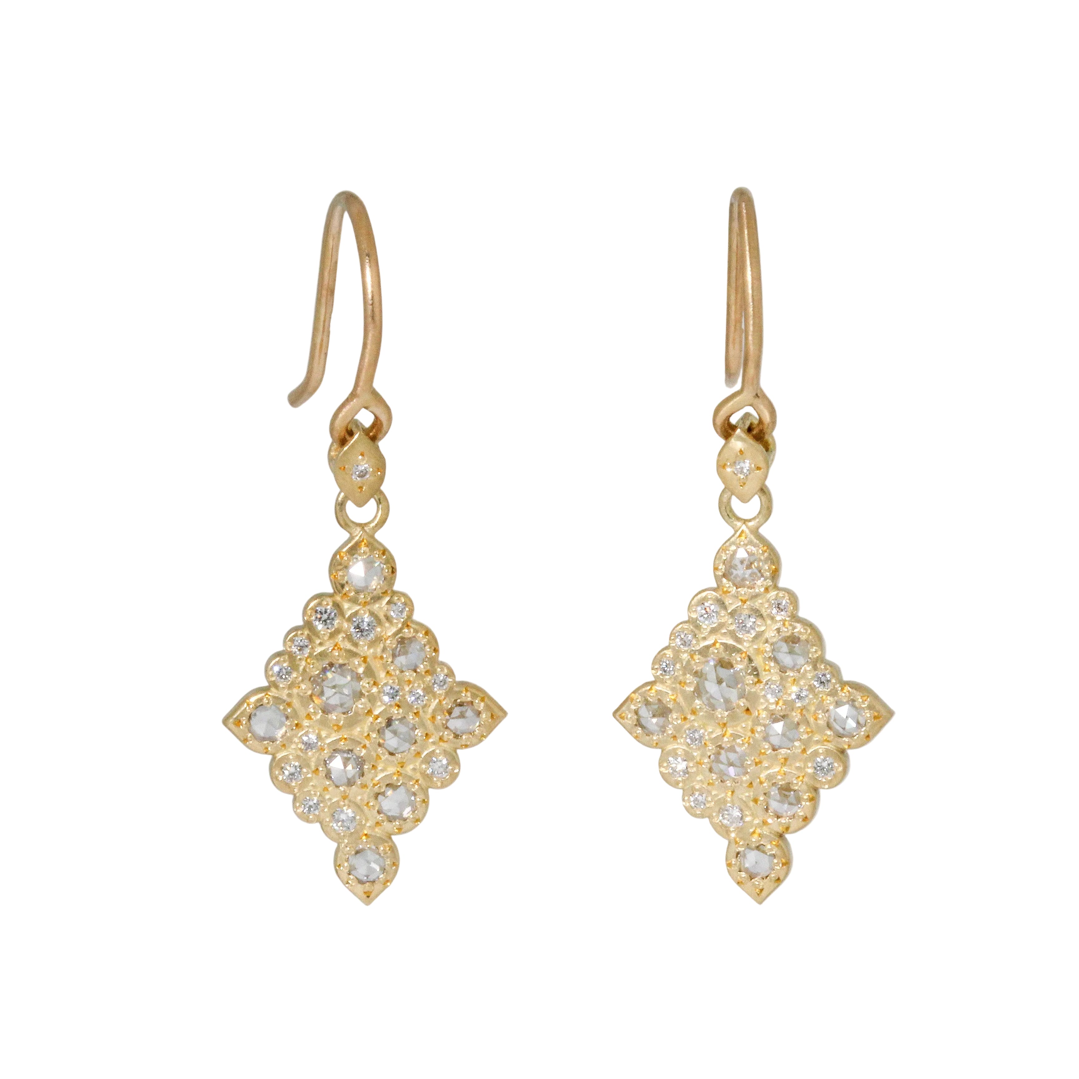 Mosaic Diamond Charm Earrings