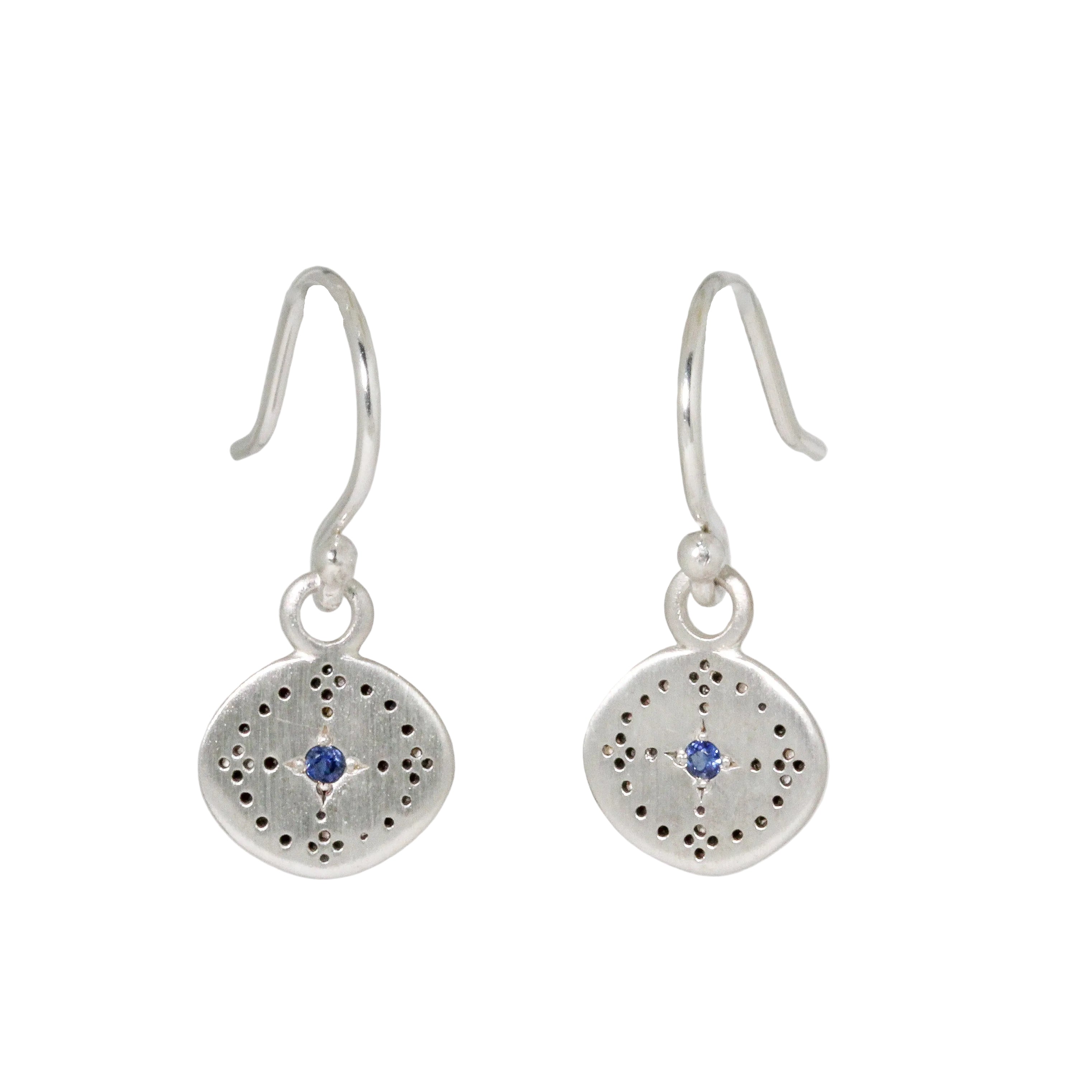 Small Nostalgia Blue Sapphire Earrings