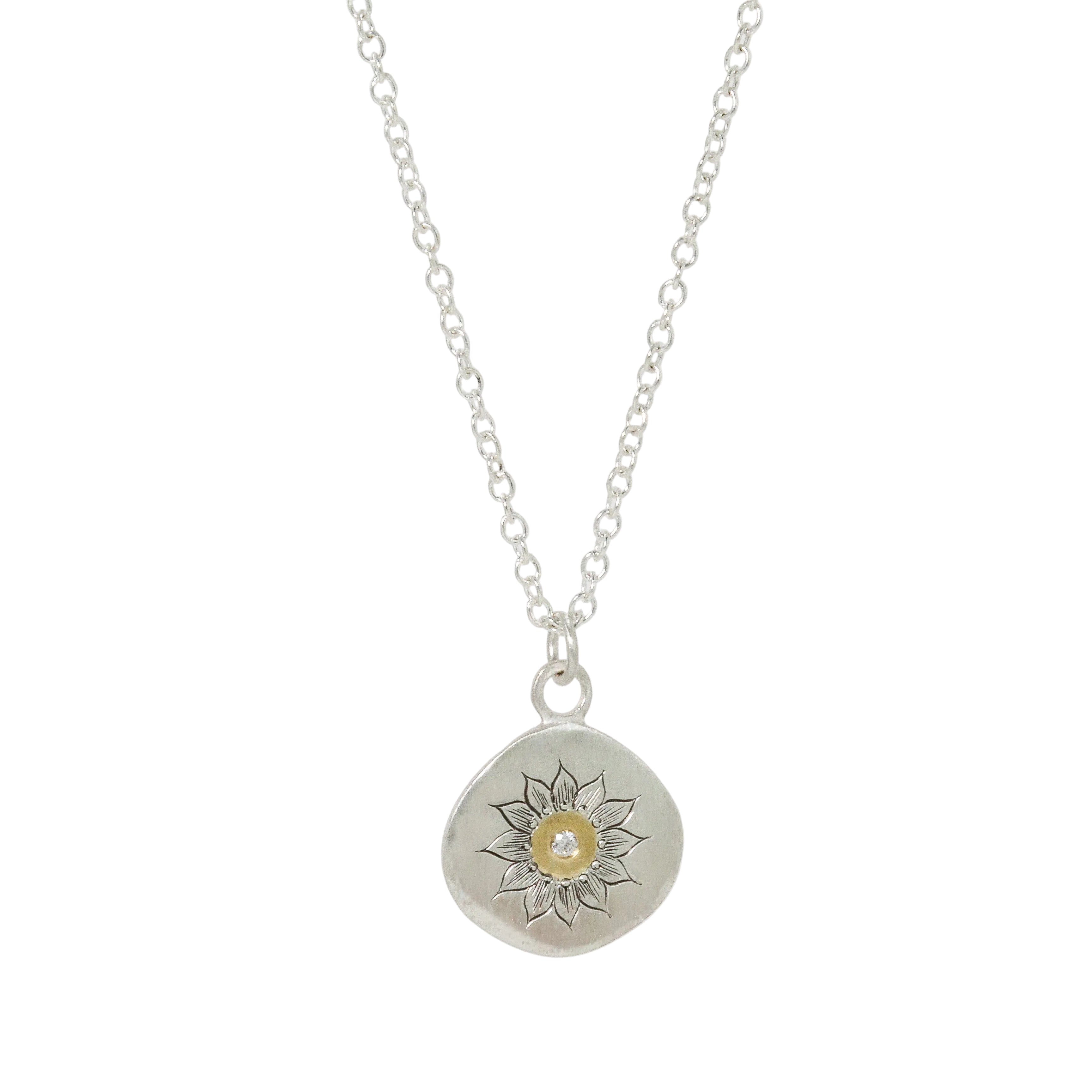 Soleil Diamond Charm Necklace