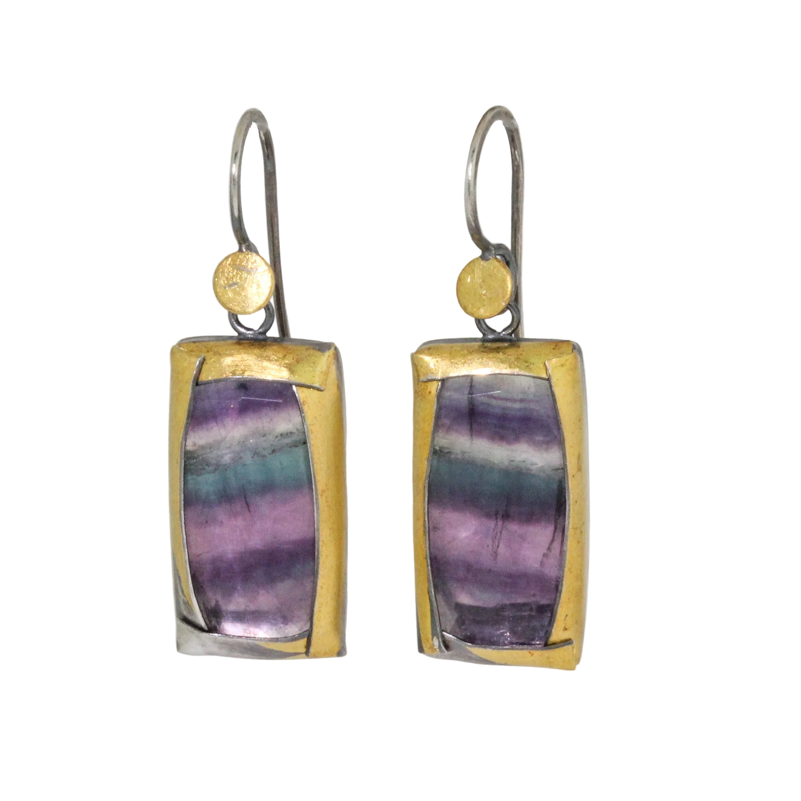 Rectangular Fluorite Earrings