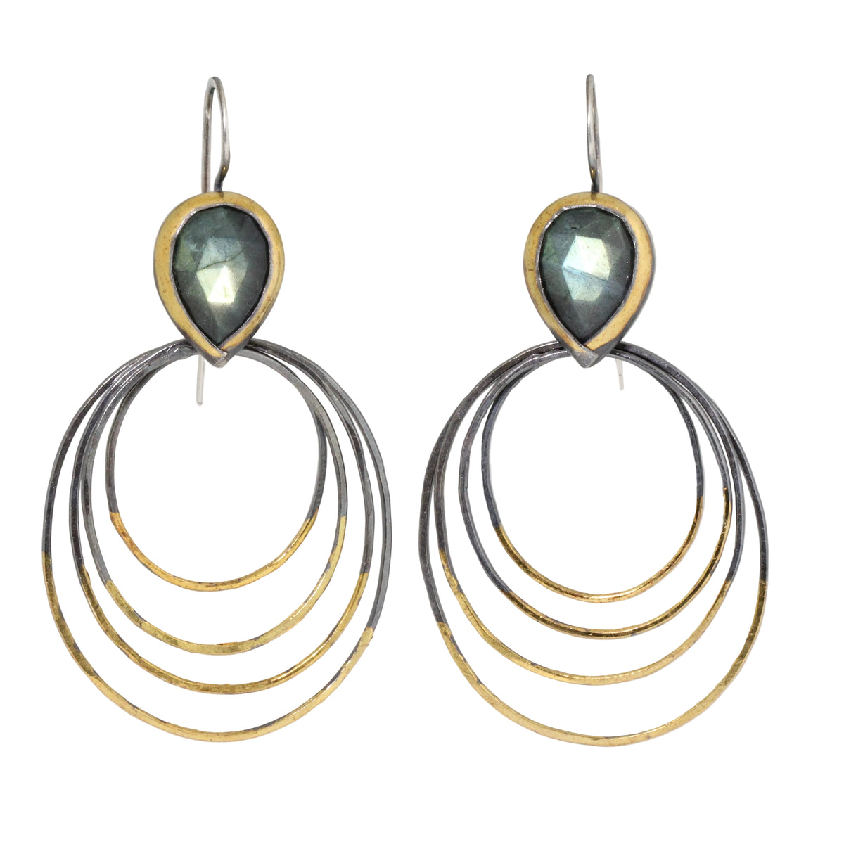 Labradorite Rip Rim Hook Earrings