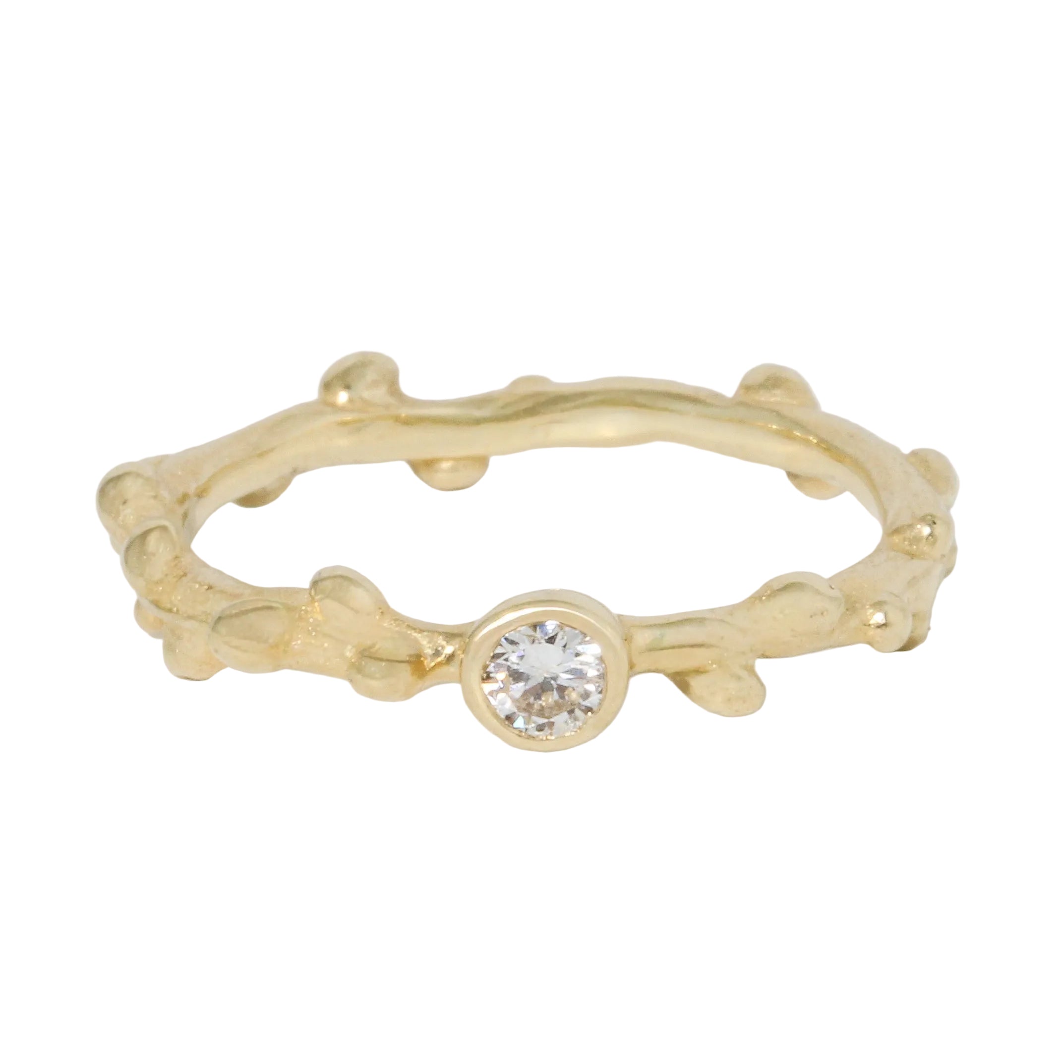 Bright Branch Diamond Solitaire Ring