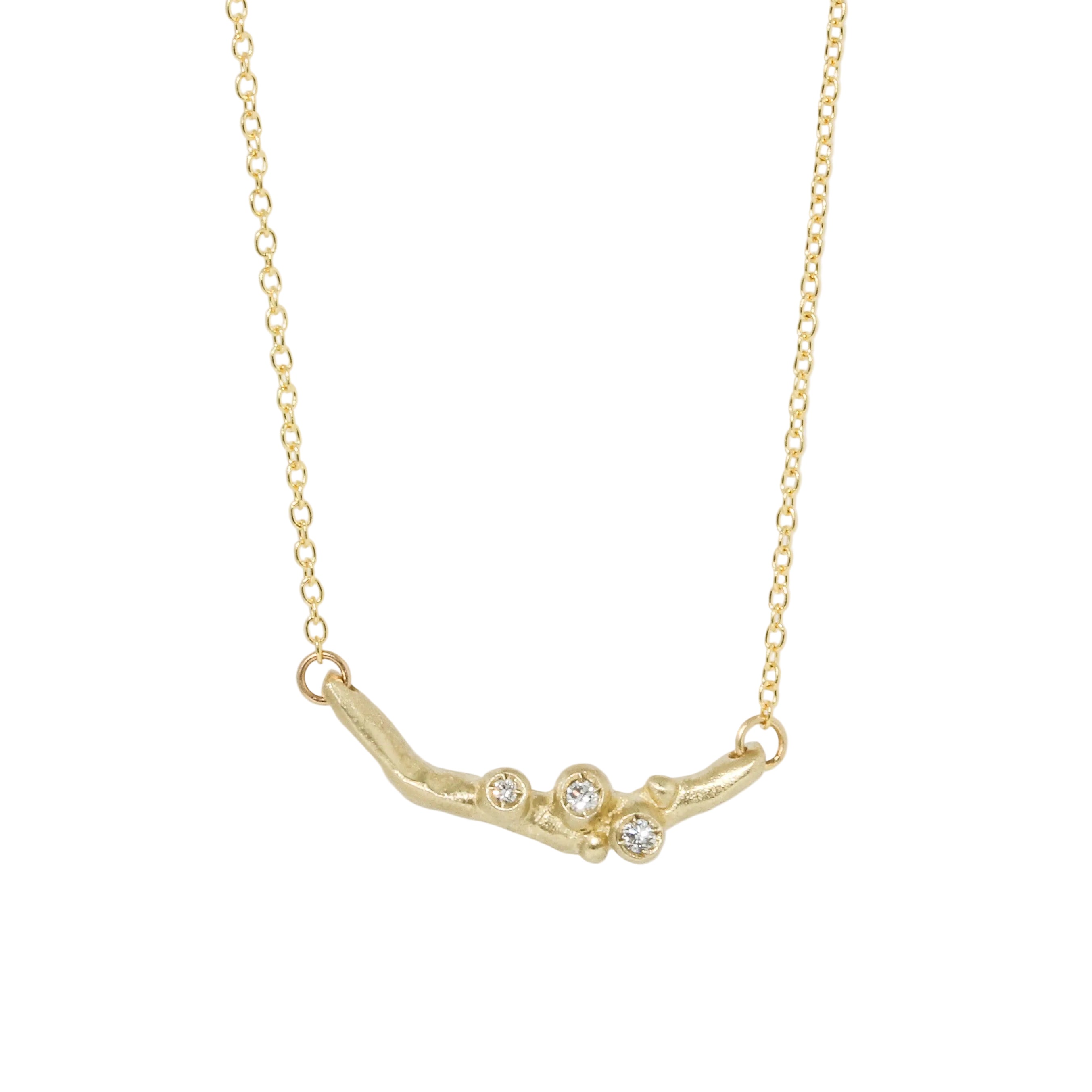 Tiny Encrusted Branch Necklace