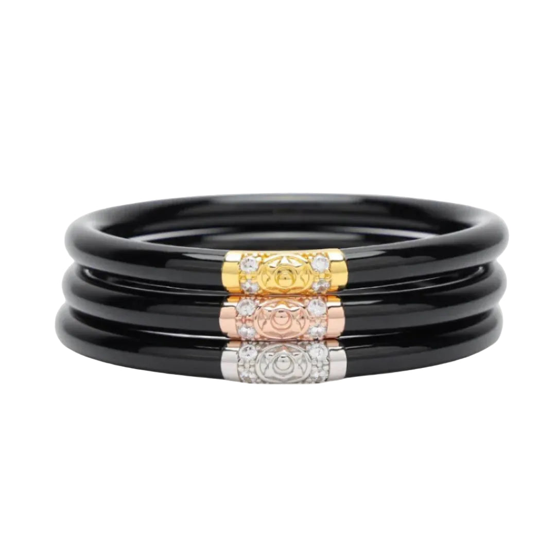 Black - Three Kings Bangle Bracelet Set