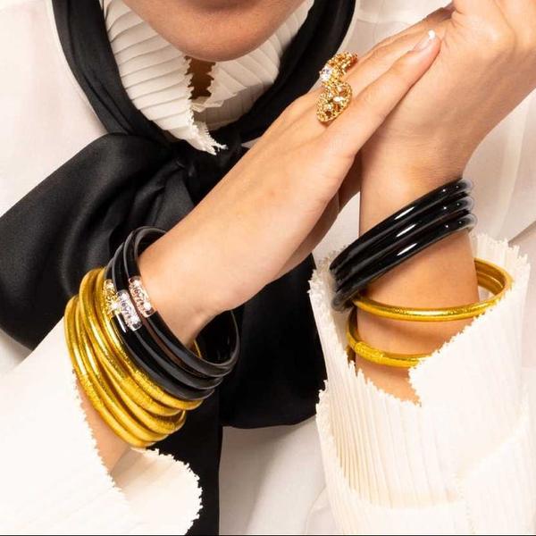 Black Three Kings Bangle Bracelet Set
