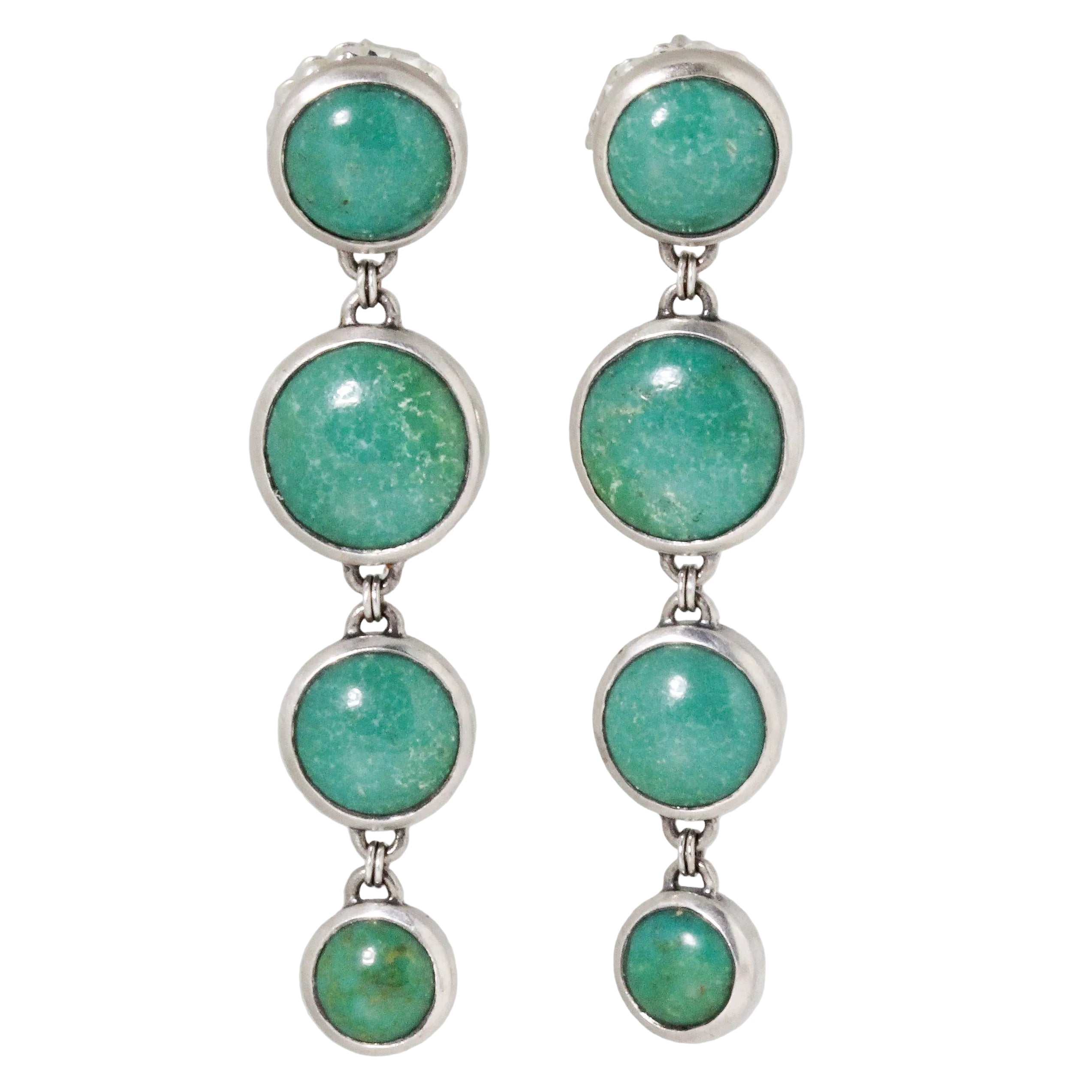 Dennis Hogan Green Turquoise Raindrop Earrings