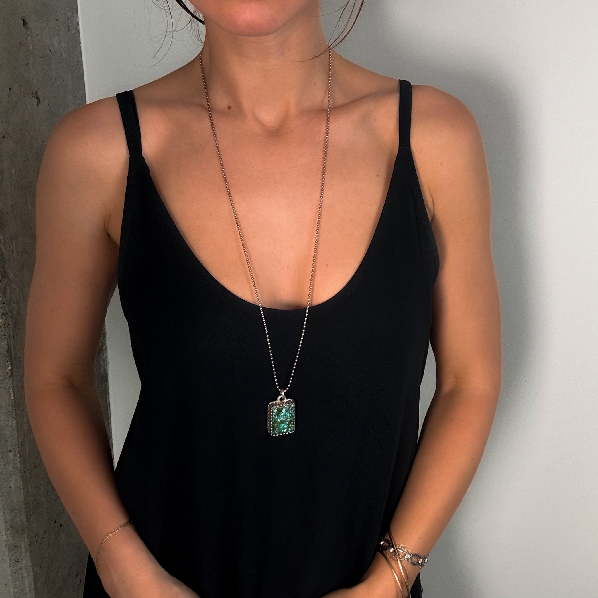 Aldrich Spiderweb Turquoise Necklace