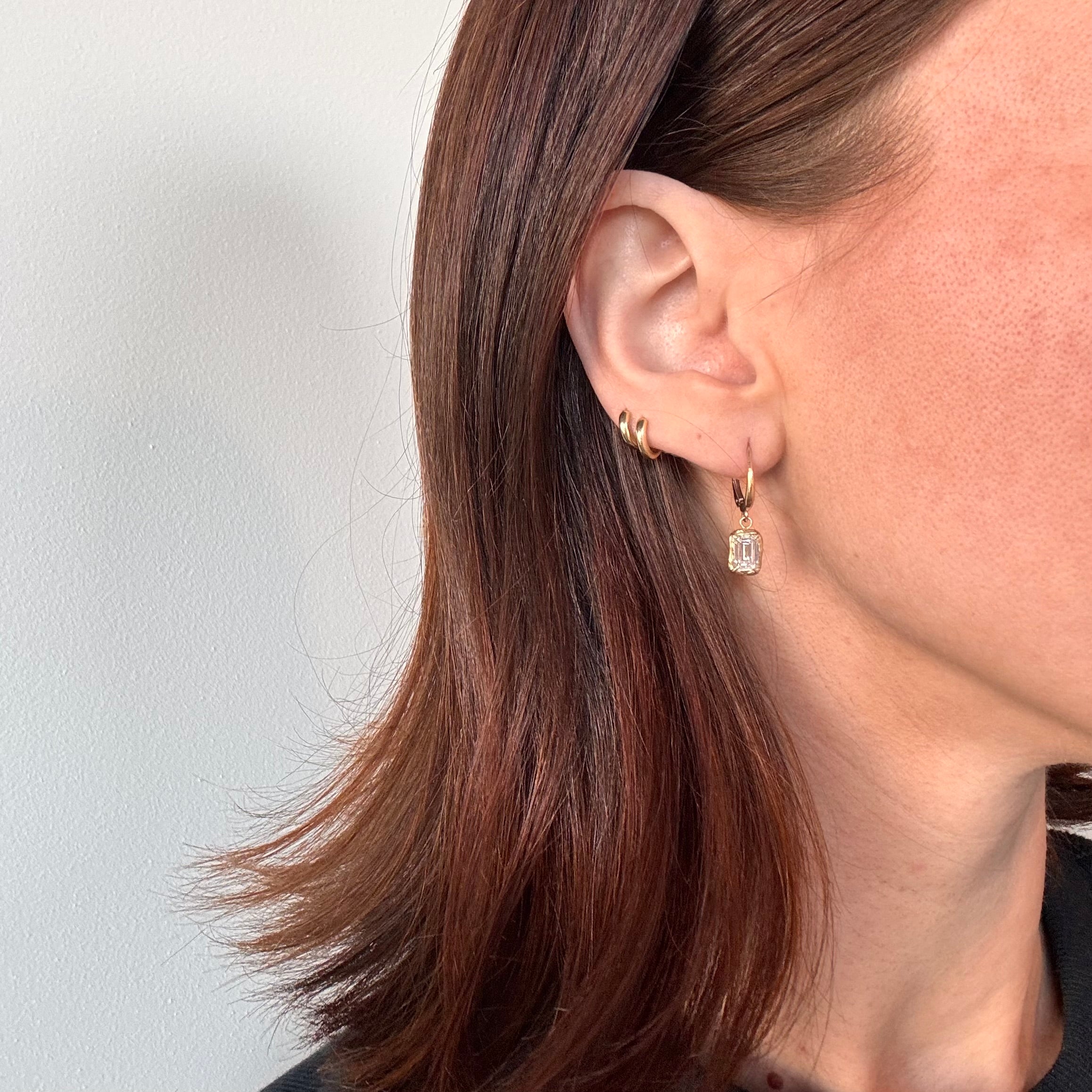 2.00ct Emerald Cut Diamond Earrings