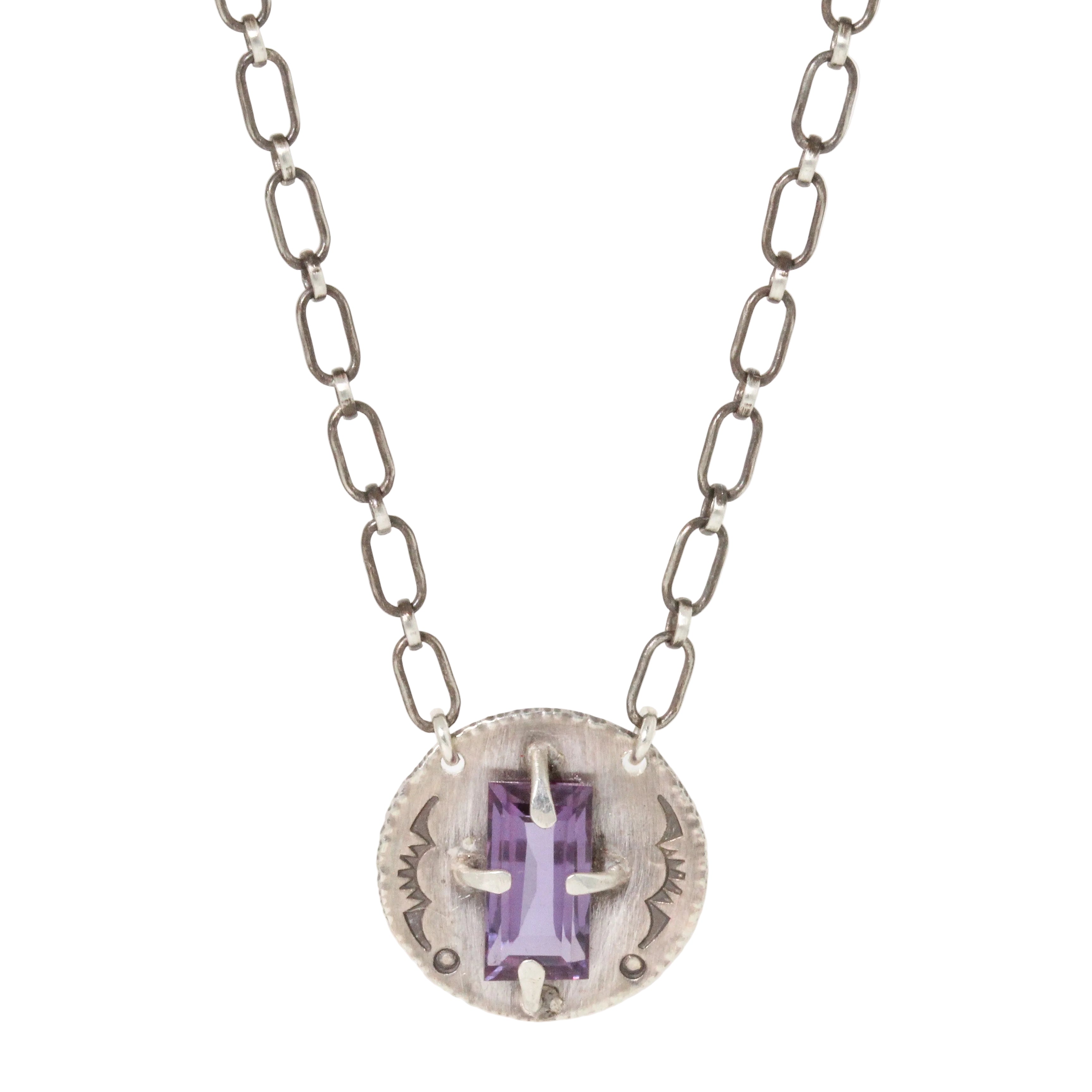 Alexandrite Baguette Necklace