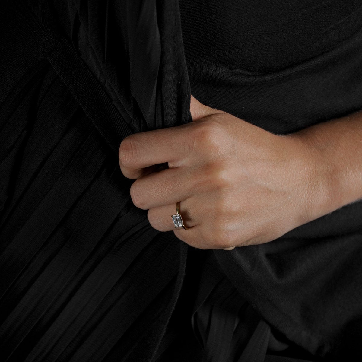 East-West Pixie Engagement Ring