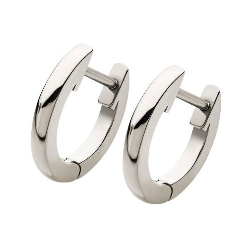 Stainless Steel Rounded Huggie Hoops