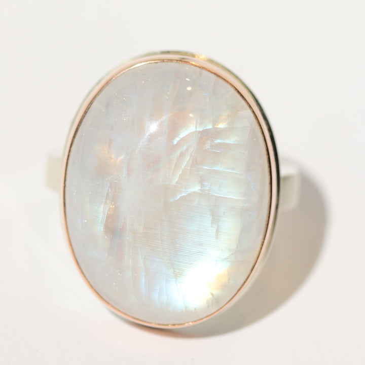 Rainbow Moonstone Ring